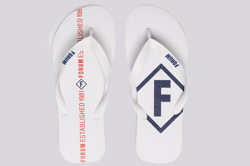 CHINELO MASC FORUM LETTERING 37-38 AZUL DARKNESS