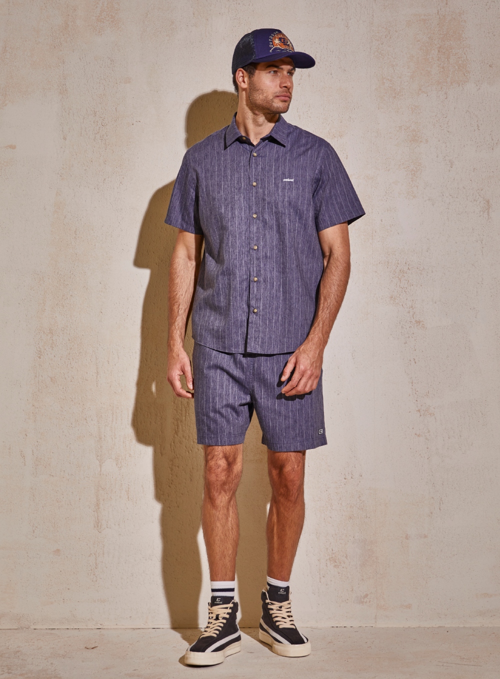 CAMISA LISTRADA RELAX G AZUL