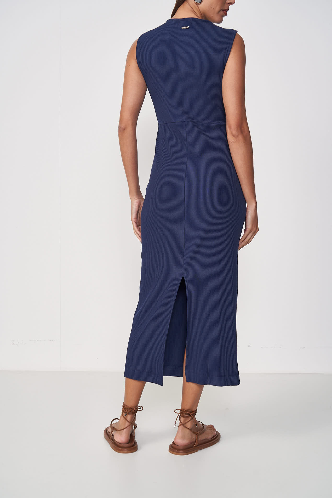 VESTIDO CANELADO P AZUL DARKNESS