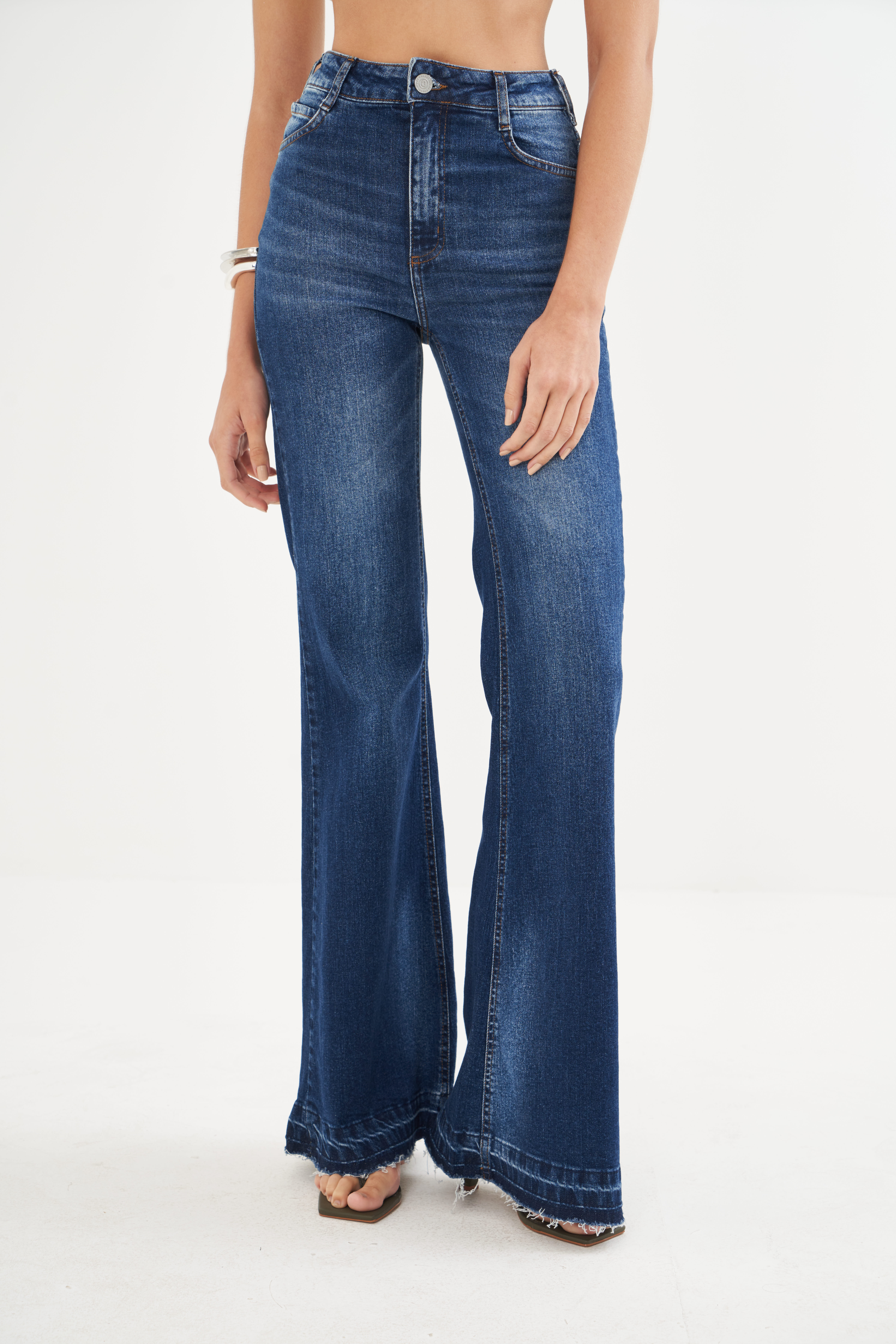 CALÇA JEANS MADRID BOOT CUT 44 INDIGO