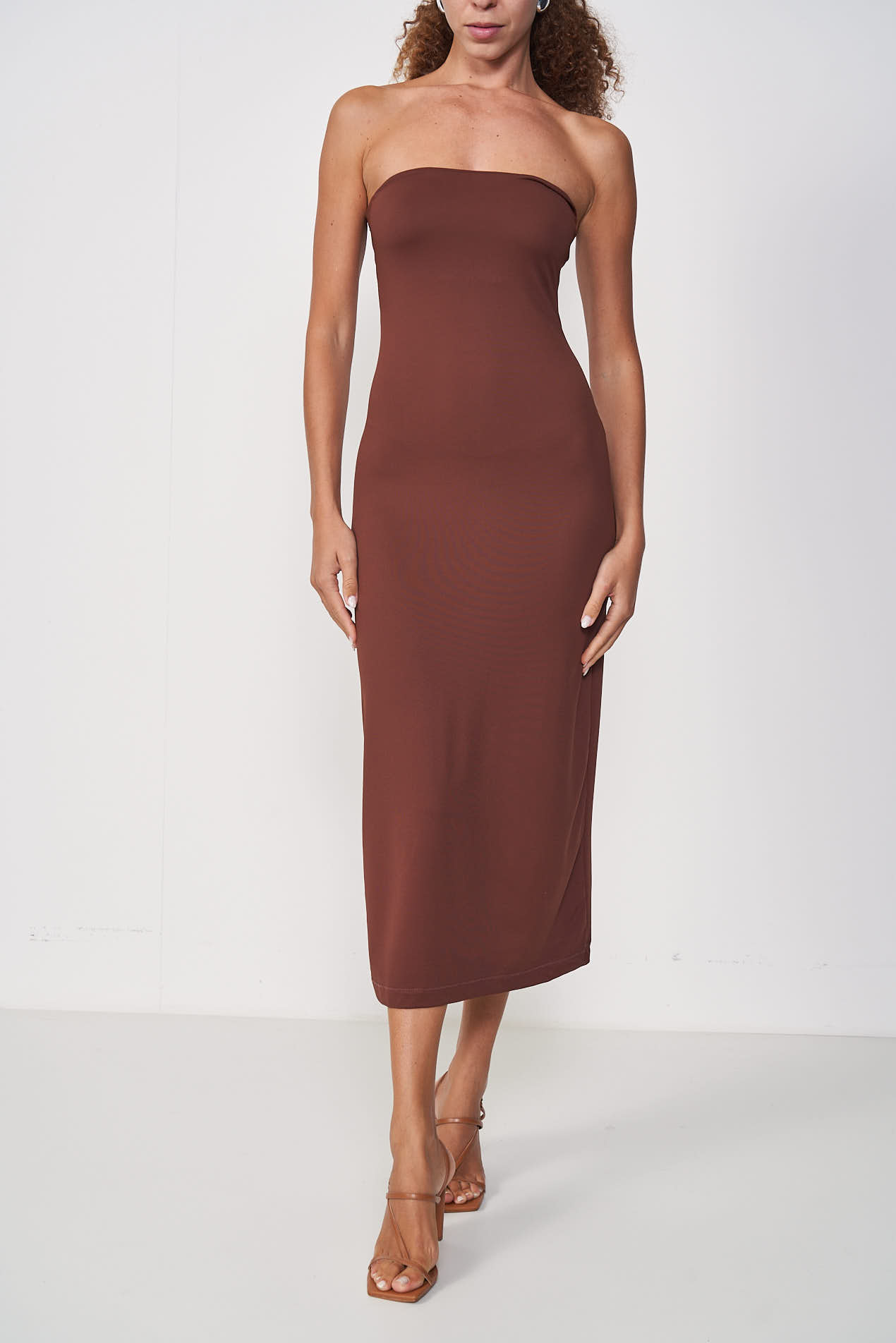 VESTIDO COLCCI JEANS P MARROM BEATEN BROWN