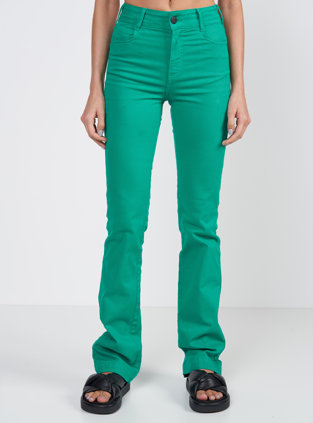 CALÇA SARJA BIA 36 VERDE GATONE