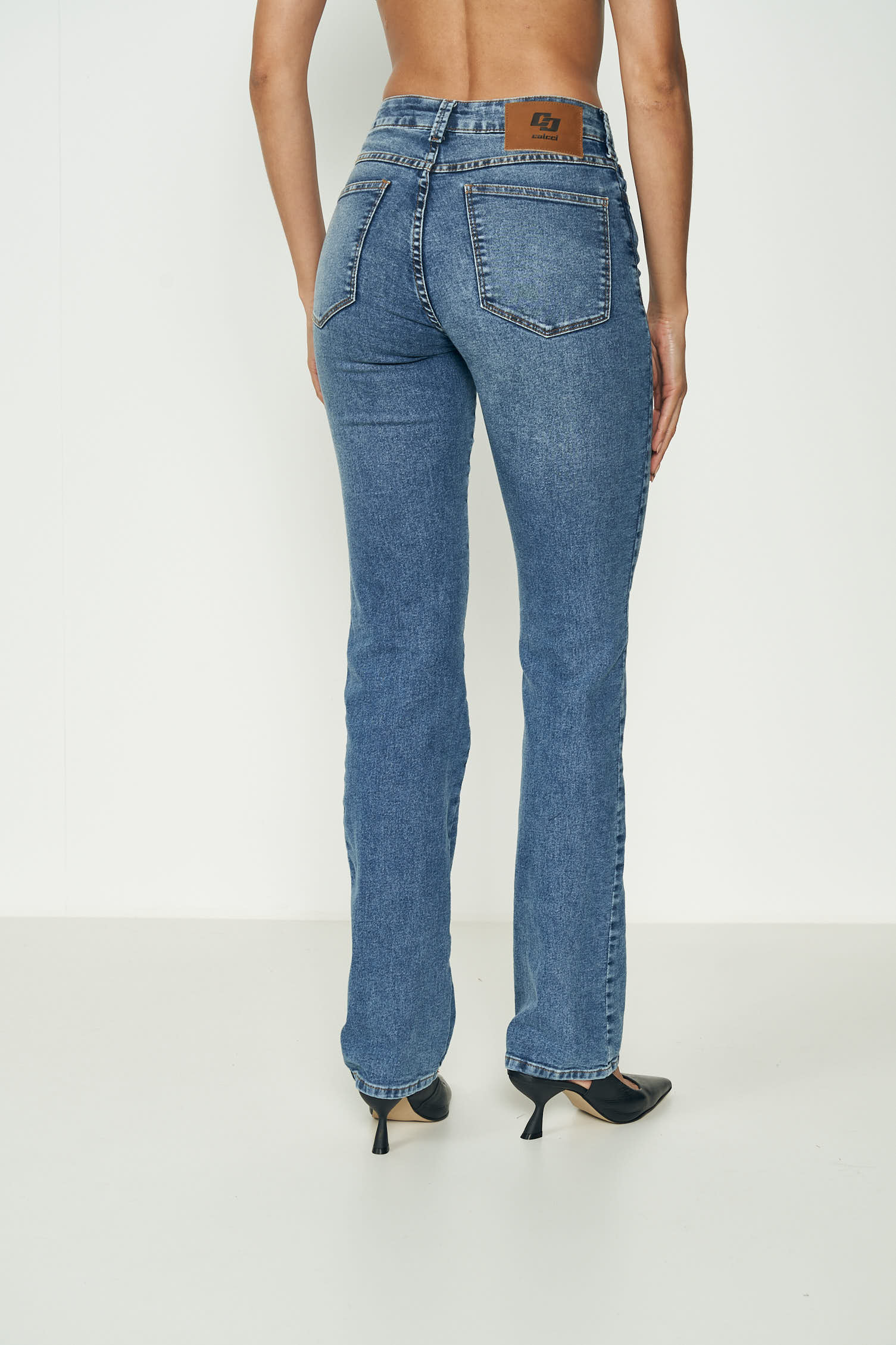 CALÇA JEANS BIA RETA 46 INDIGO
