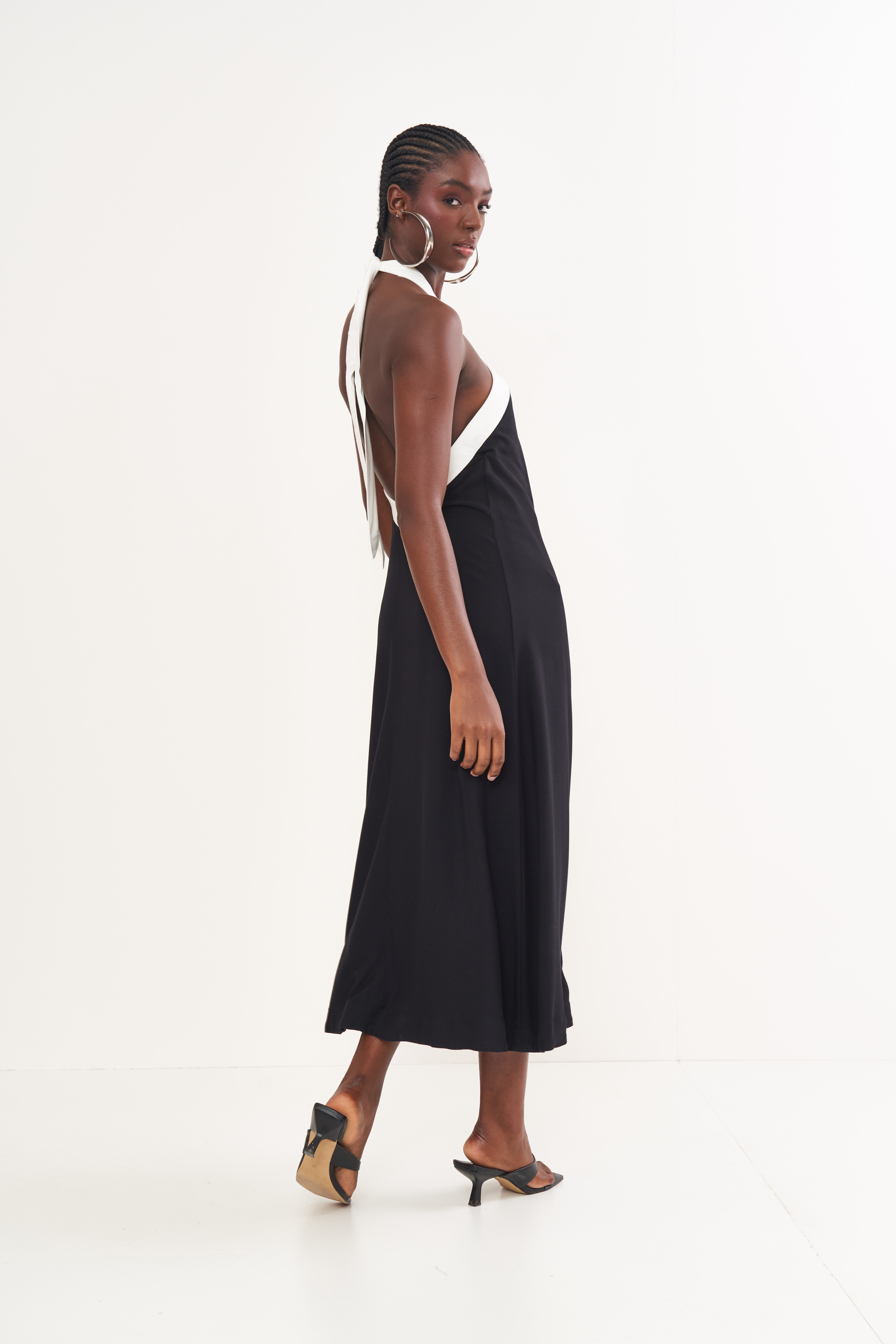 VESTIDO COLCCI G PRETO/OFF