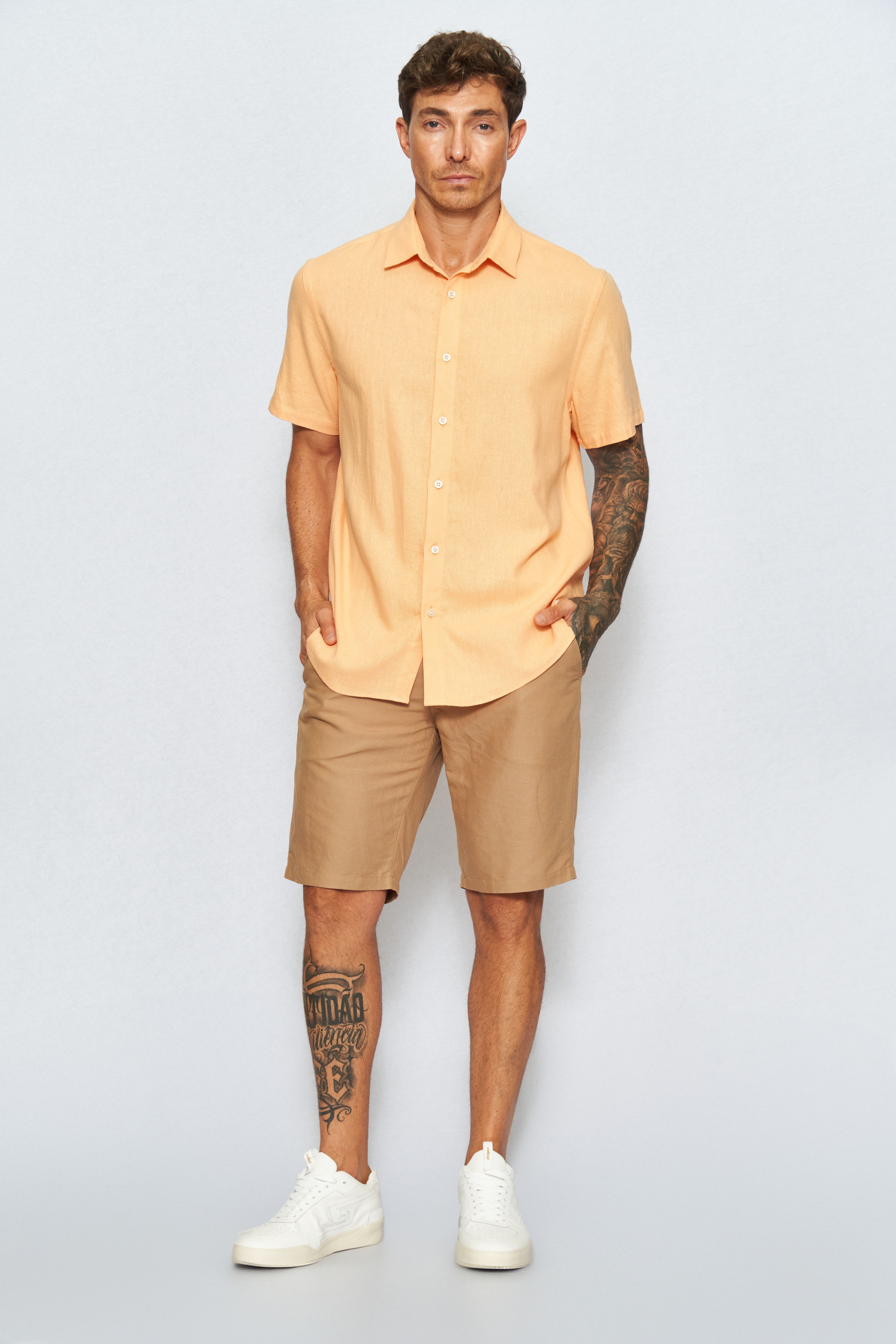 CAMISA LINHO RELAX M ROSA ELLE