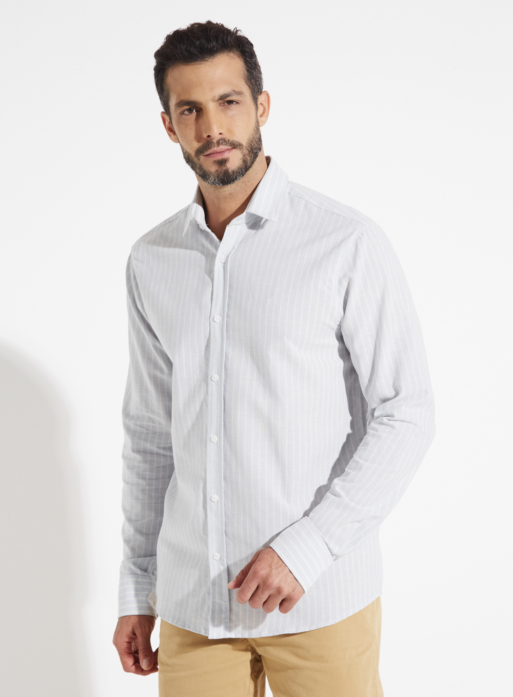 CAMISA LINHO LISTRADA SLIM FIT 3 LISTRADO