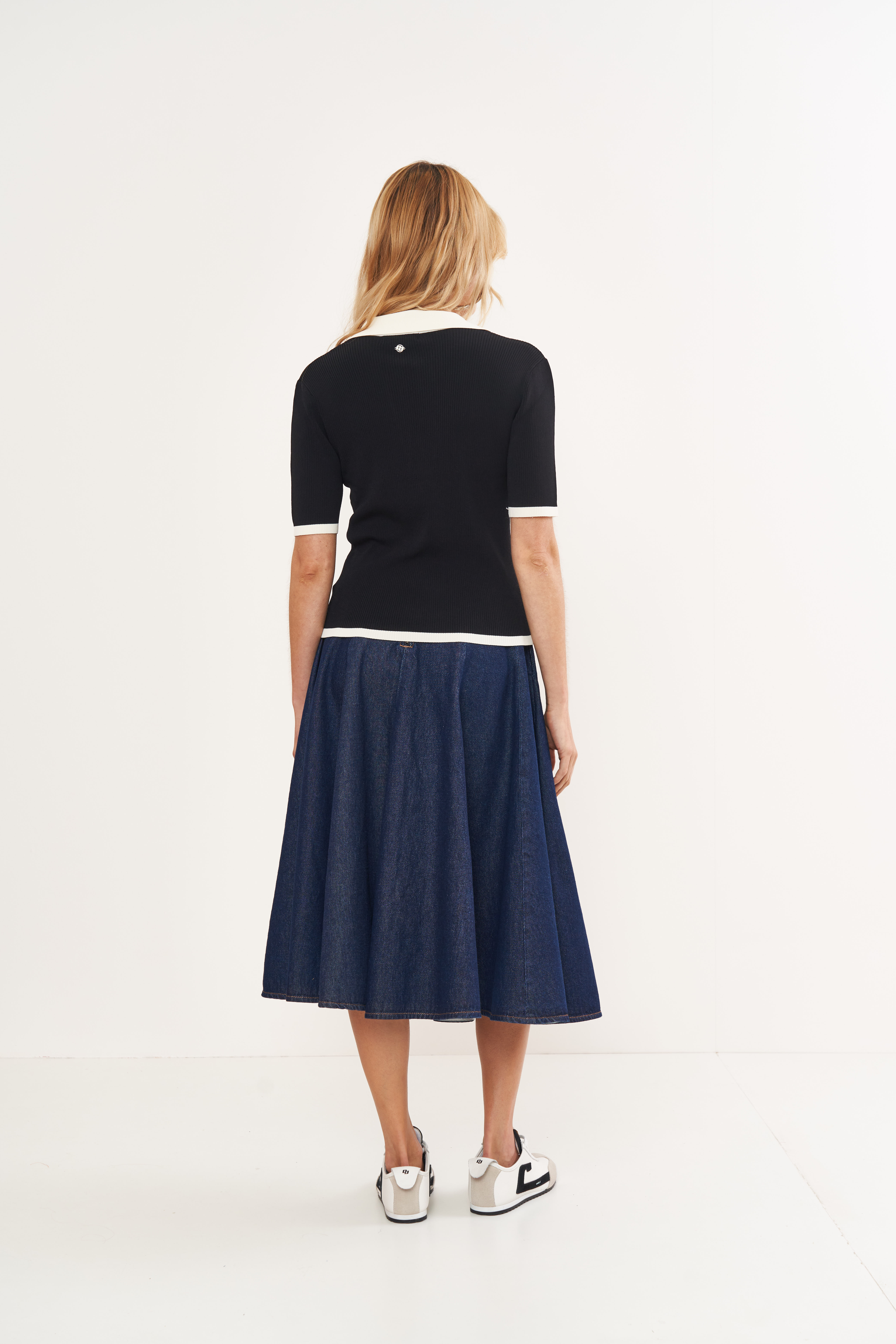 POLO TRICO P PRETO/OFF