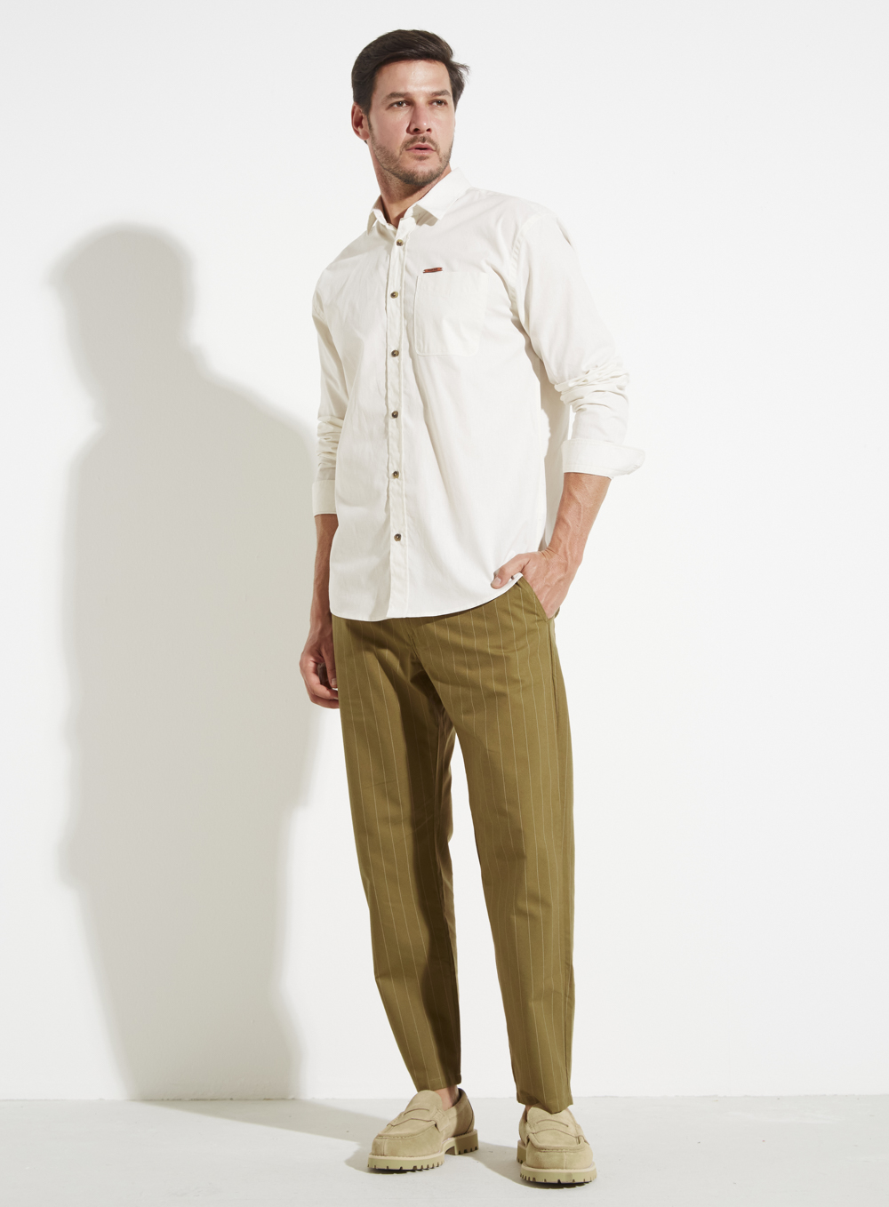 CAMISA RELAX M BEGE ITALIAN