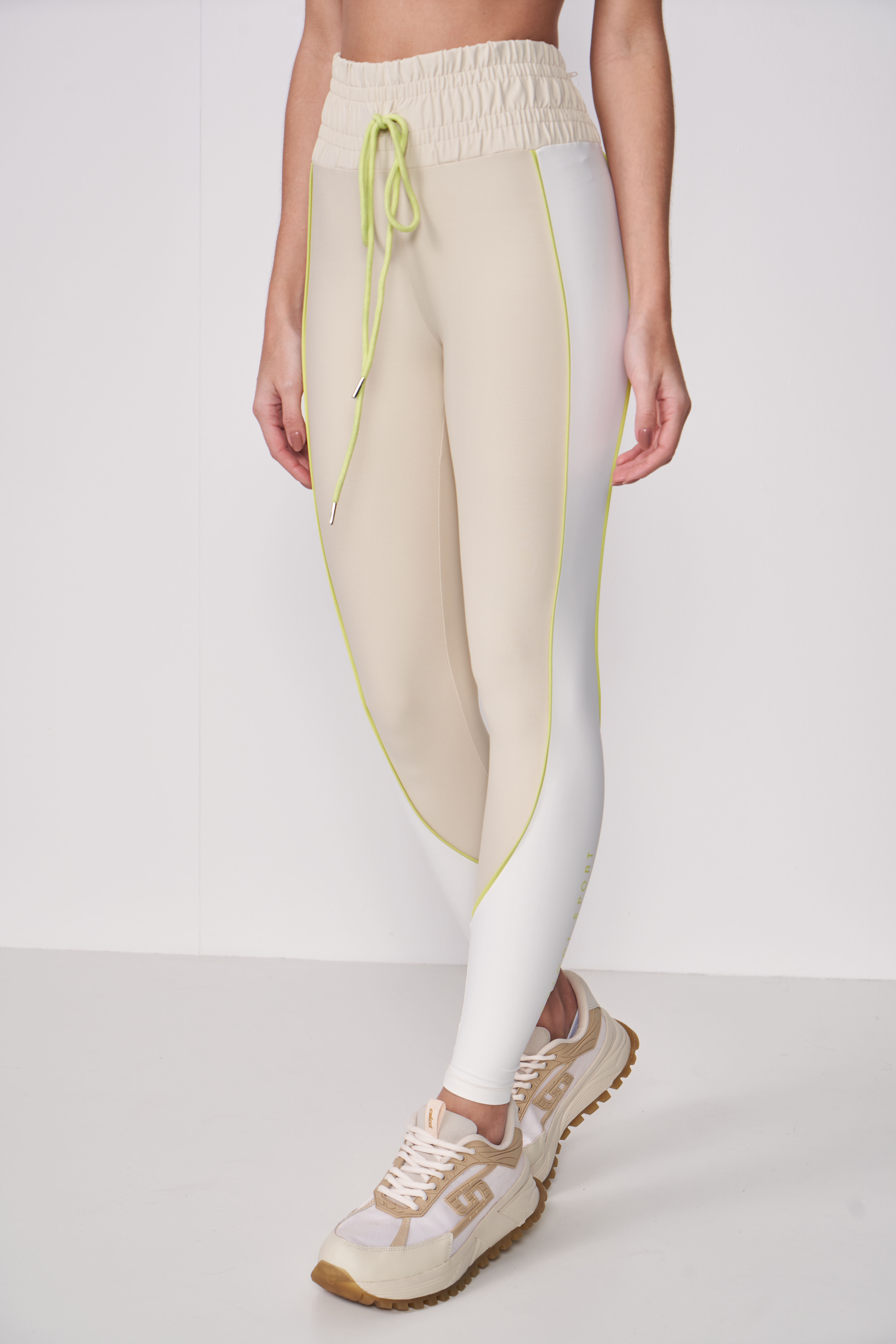 CALÇA LEGGING G BEGE/OFF/VERDE