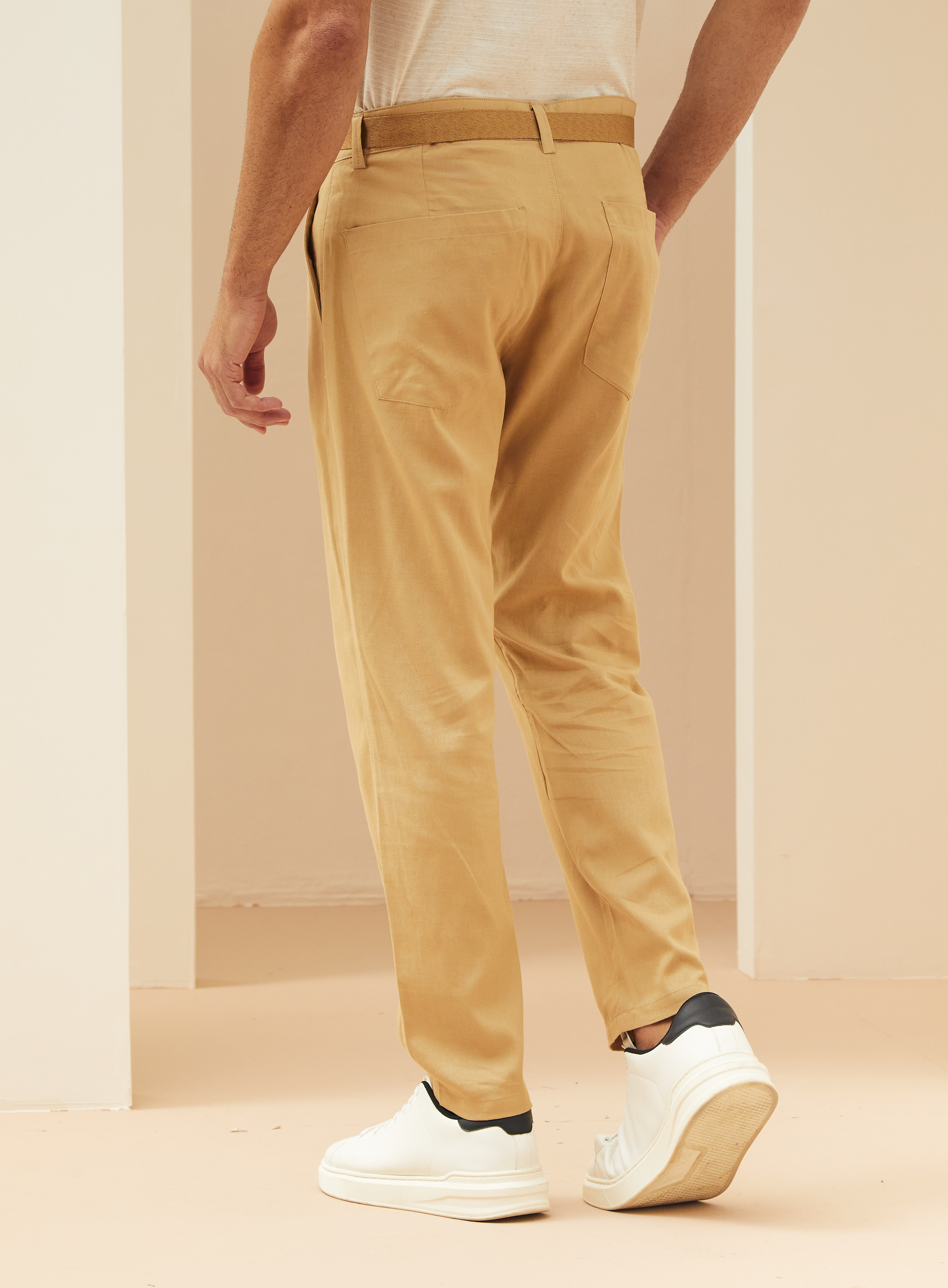 CALÇA LINHO 40 BEGE PILAR