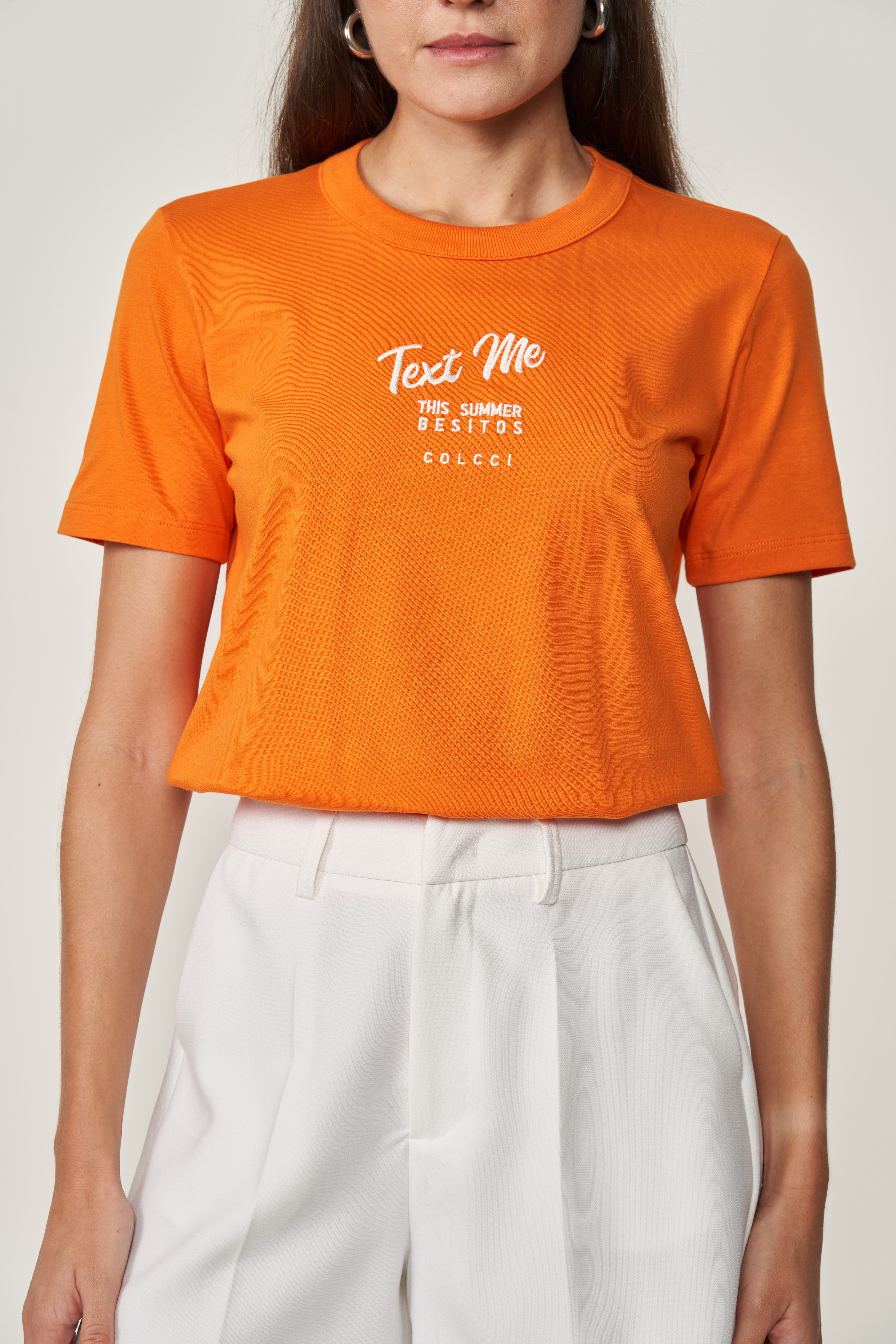 CAMISETA COLCCI P LARANJA SALMONA