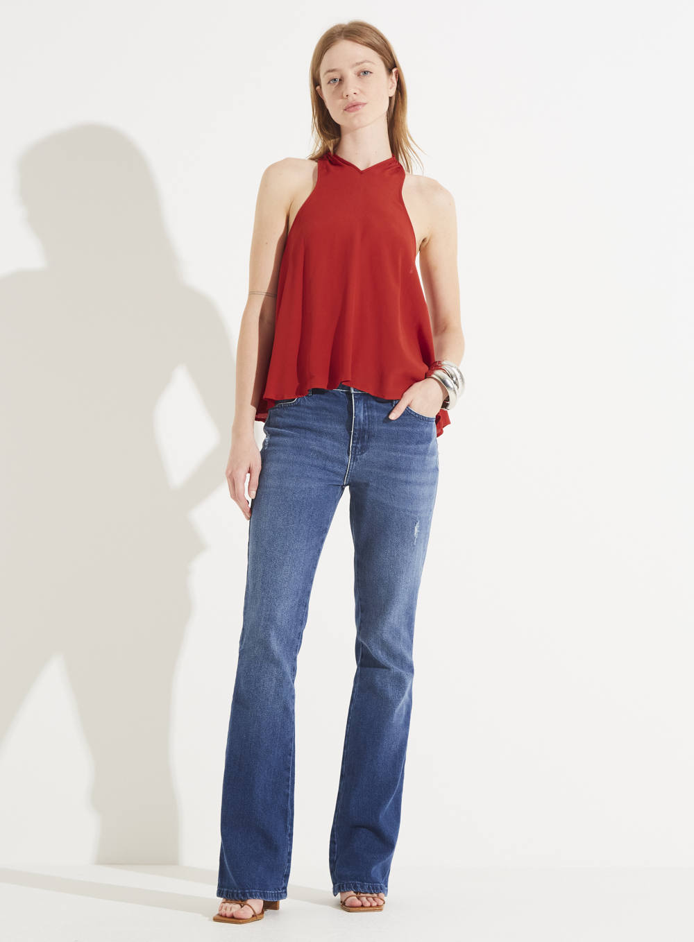 CALÇA JEANS MARISA BOOT CUT 46 INDIGO