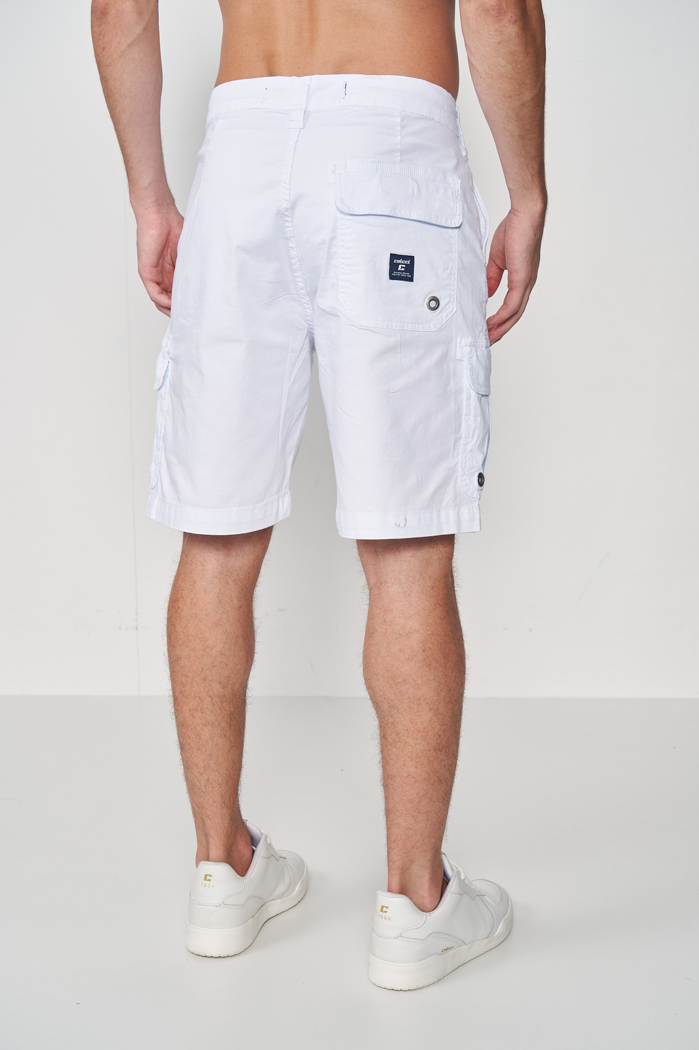 BERMUDA SARJA COMFY CARGO 38 BRANCO
