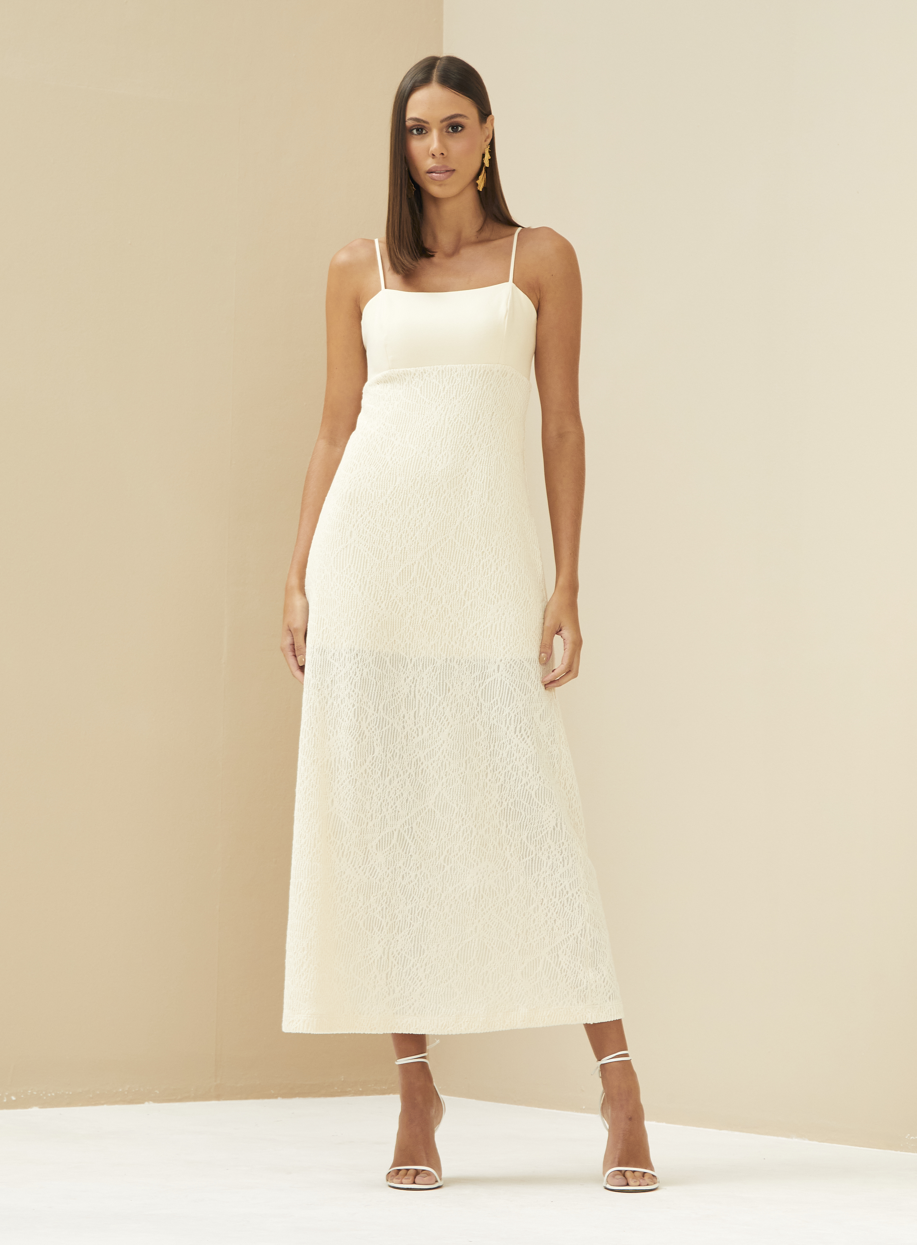 VESTIDO FORUM GG BEGE AFFOGATO