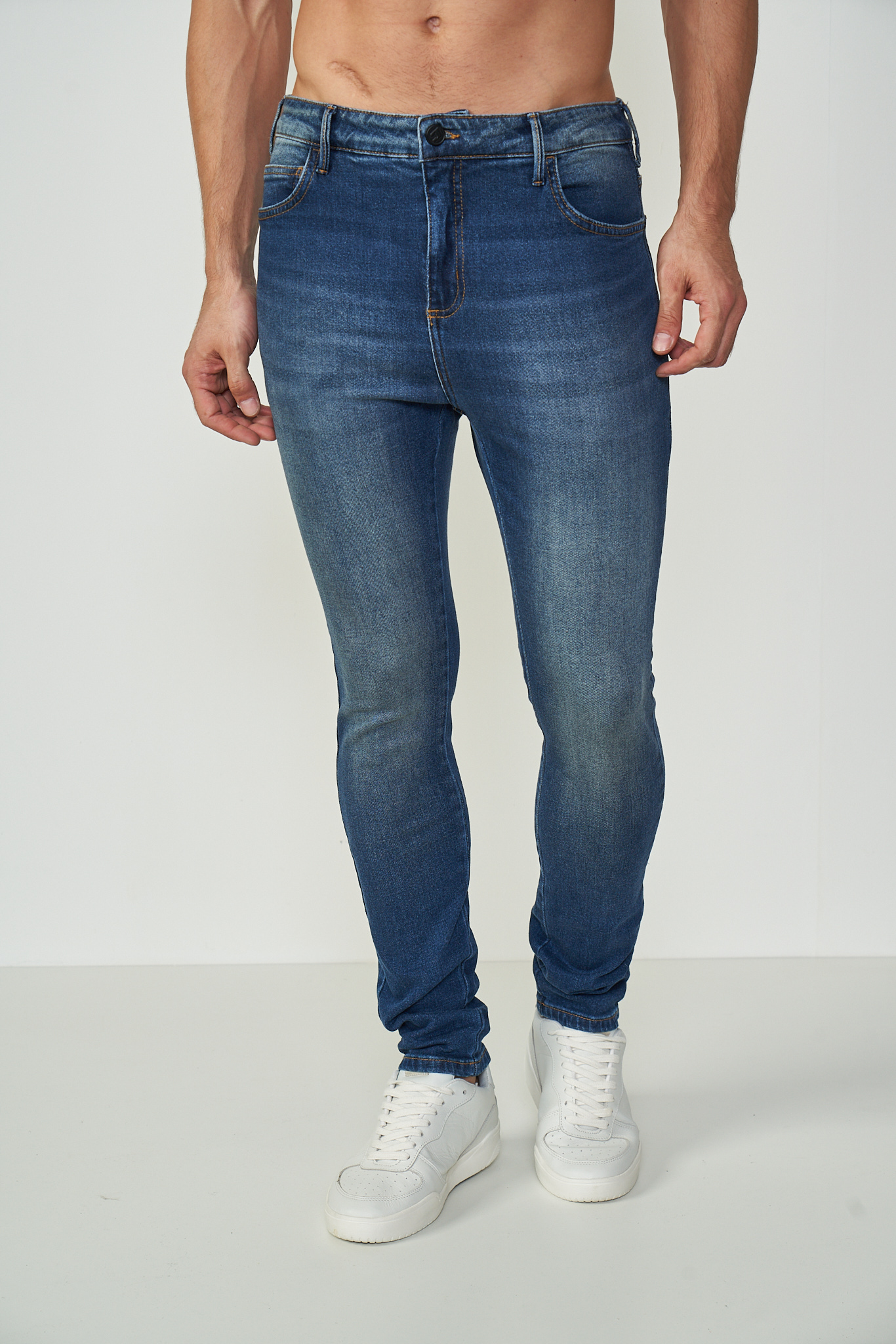 CALÇA JEANS SUPER SKINNY 46 INDIGO