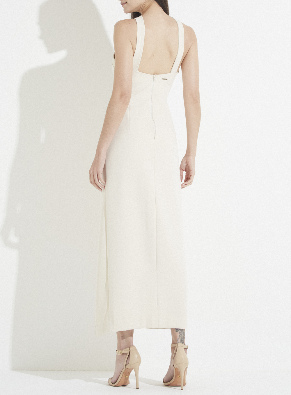 VESTIDO FORUM 42 BEGE ITALIAN
