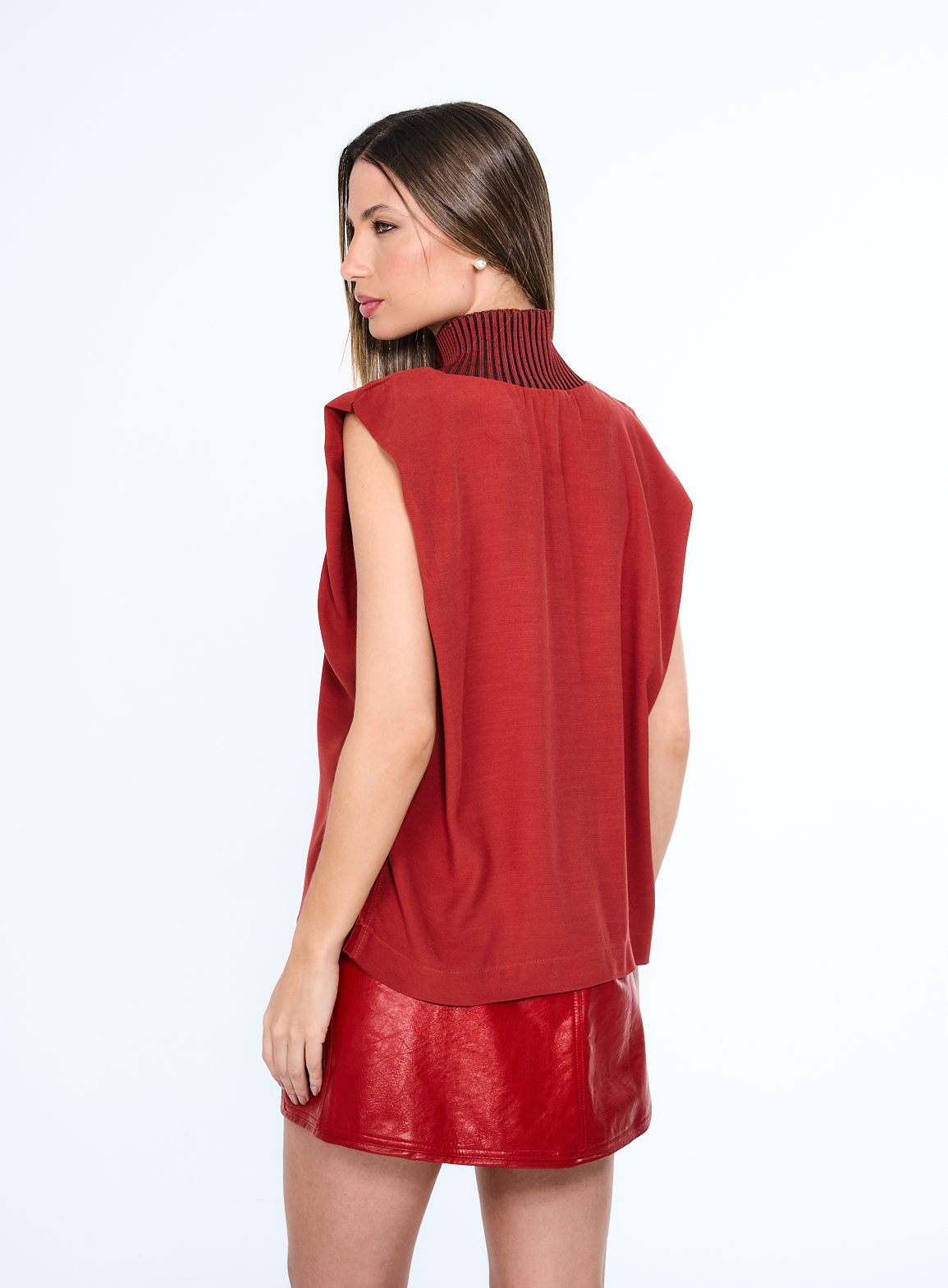 BLUSA OPEN M MARROM TERRA CLARA