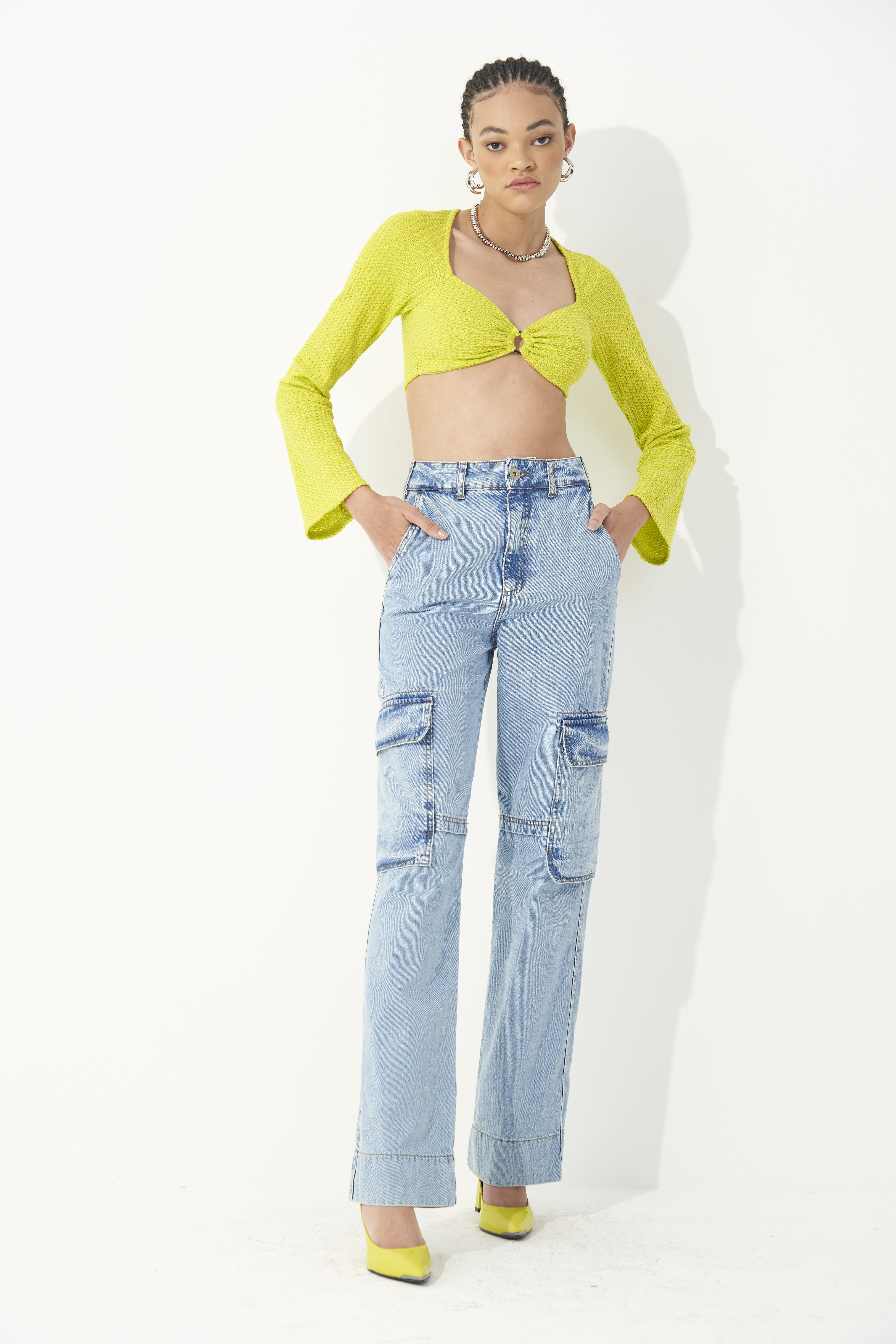 BLUSA COLCCI M VERDE/AMARELO