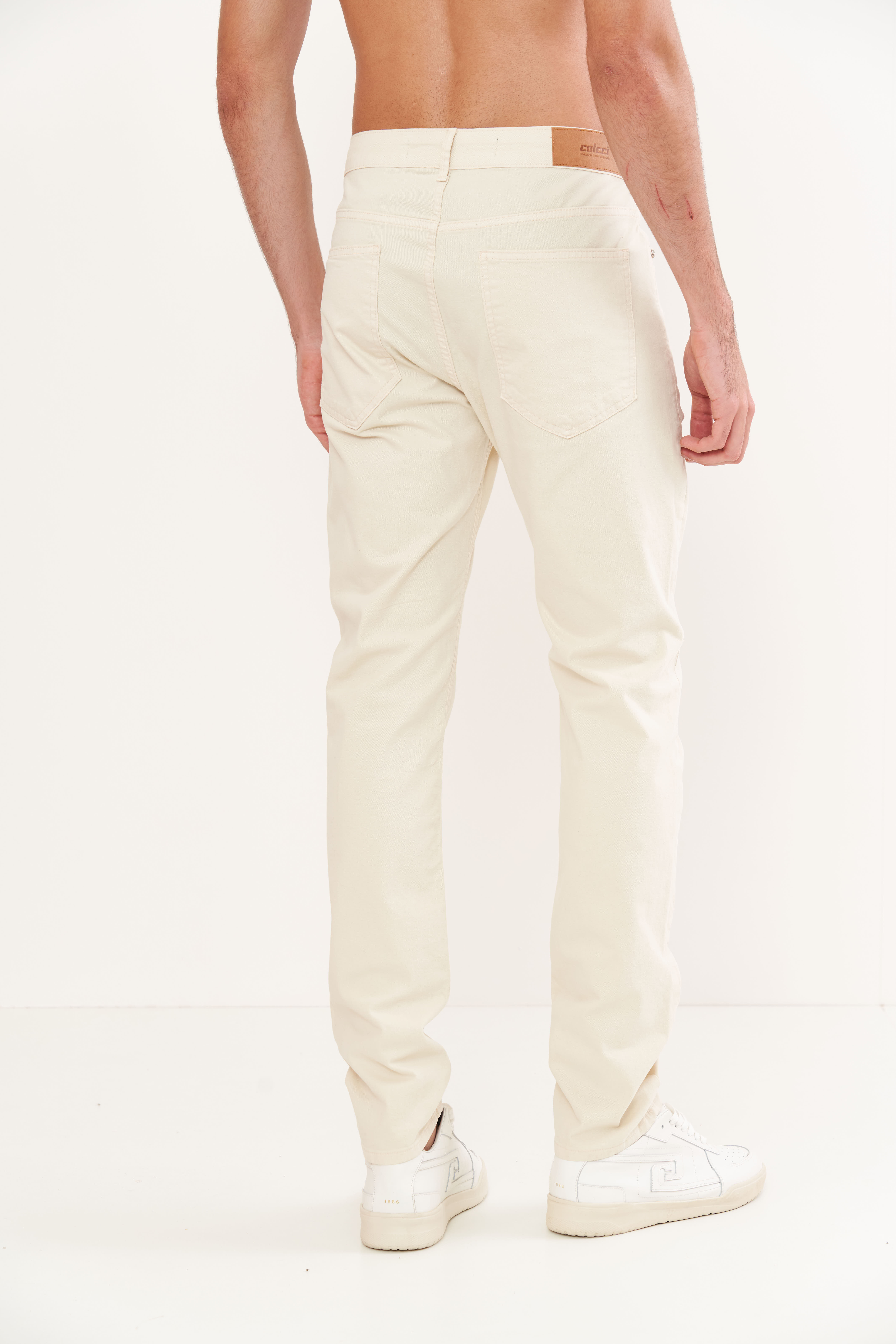CALÇA SARJA NEW FELIPE 42 BEGE TAUPE