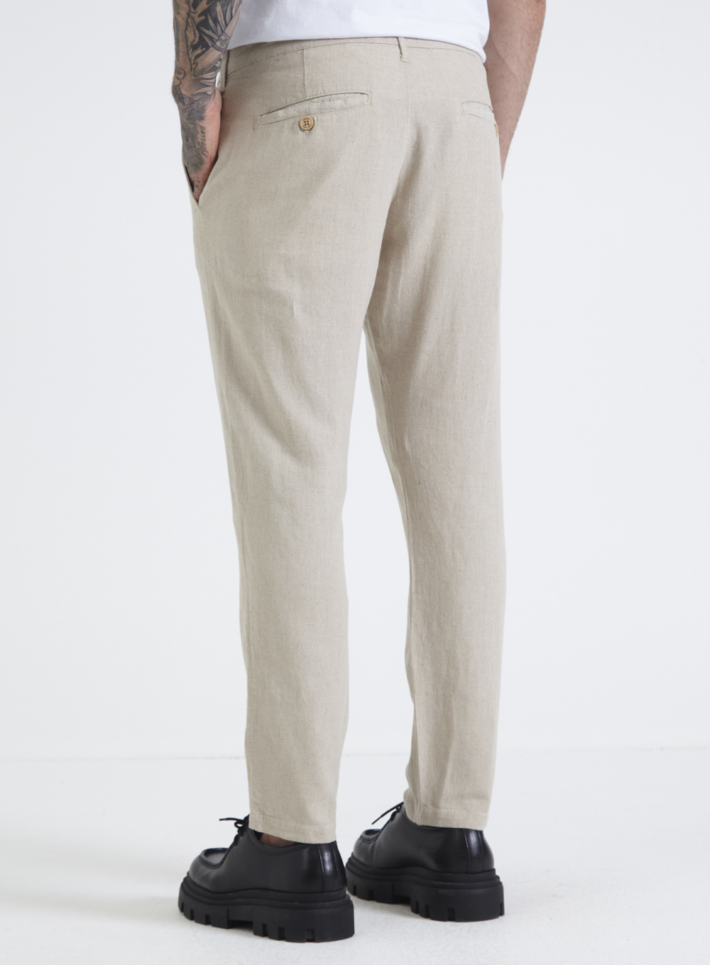 CALÇA LINHO 44 VERDE KAMPALA