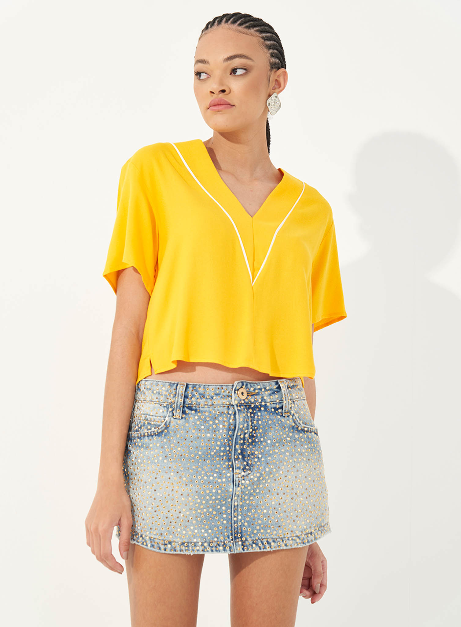 CAMISETA COLCCI PP AMARELO SOLARIO