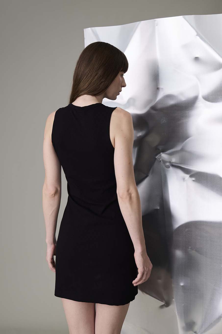 VESTIDO CANELADO P ROSA LAB