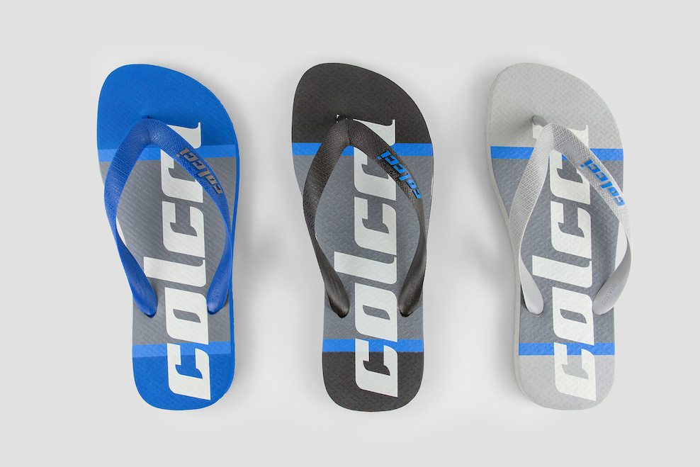 CHINELO MASC COLCCI LOGOMANIA 37-38 AZUL ULTRA BLU