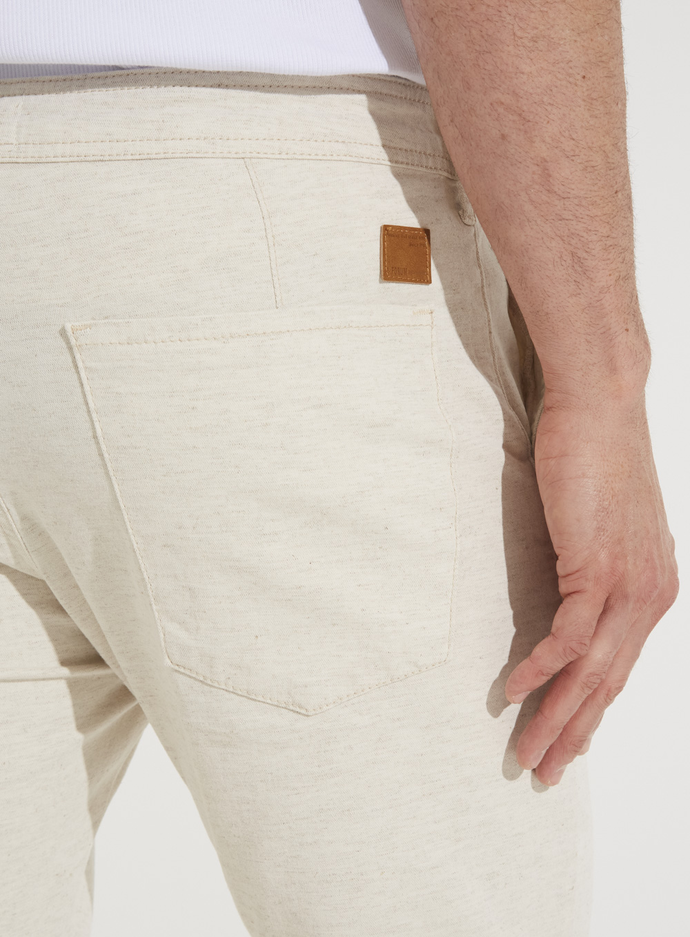 CALÇA LINHO 42 OFF/MARROM/CINZ
