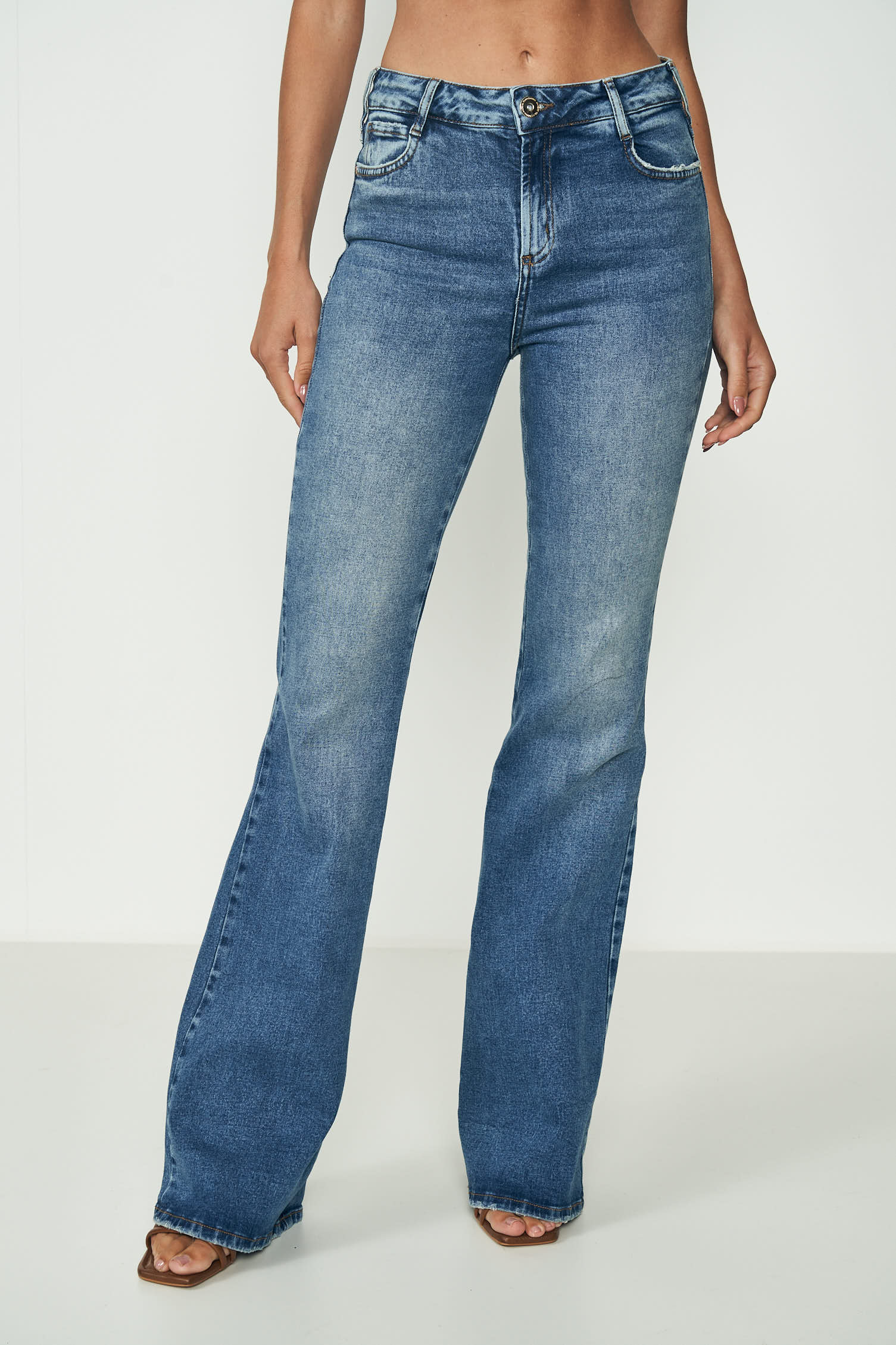 CALÇA JEANS BIA FLARE 34 INDIGO