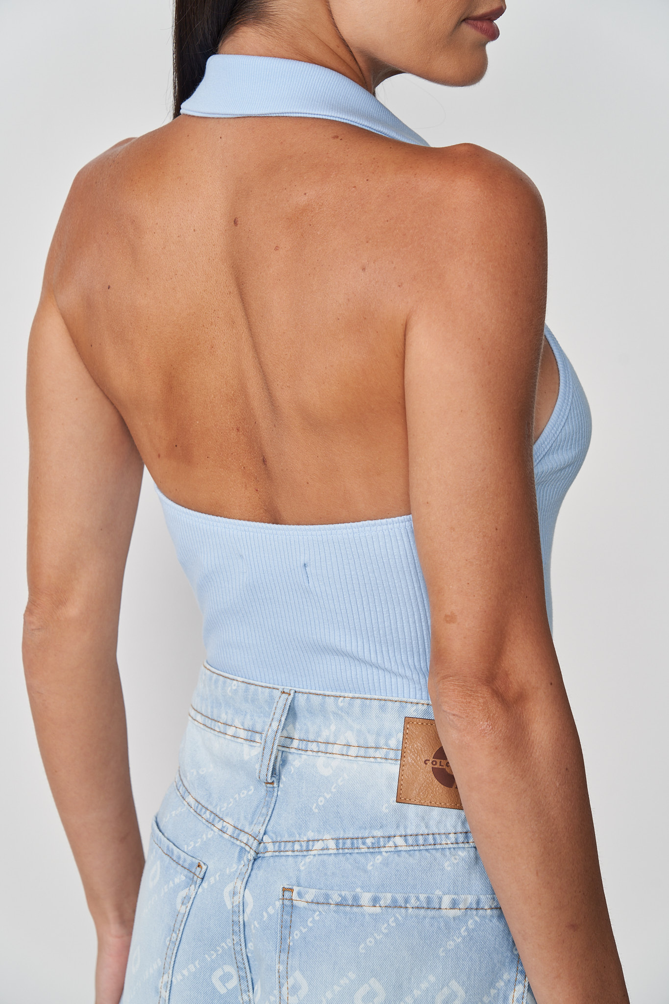 BLUSA CANELADA G AZUL CASHMERE