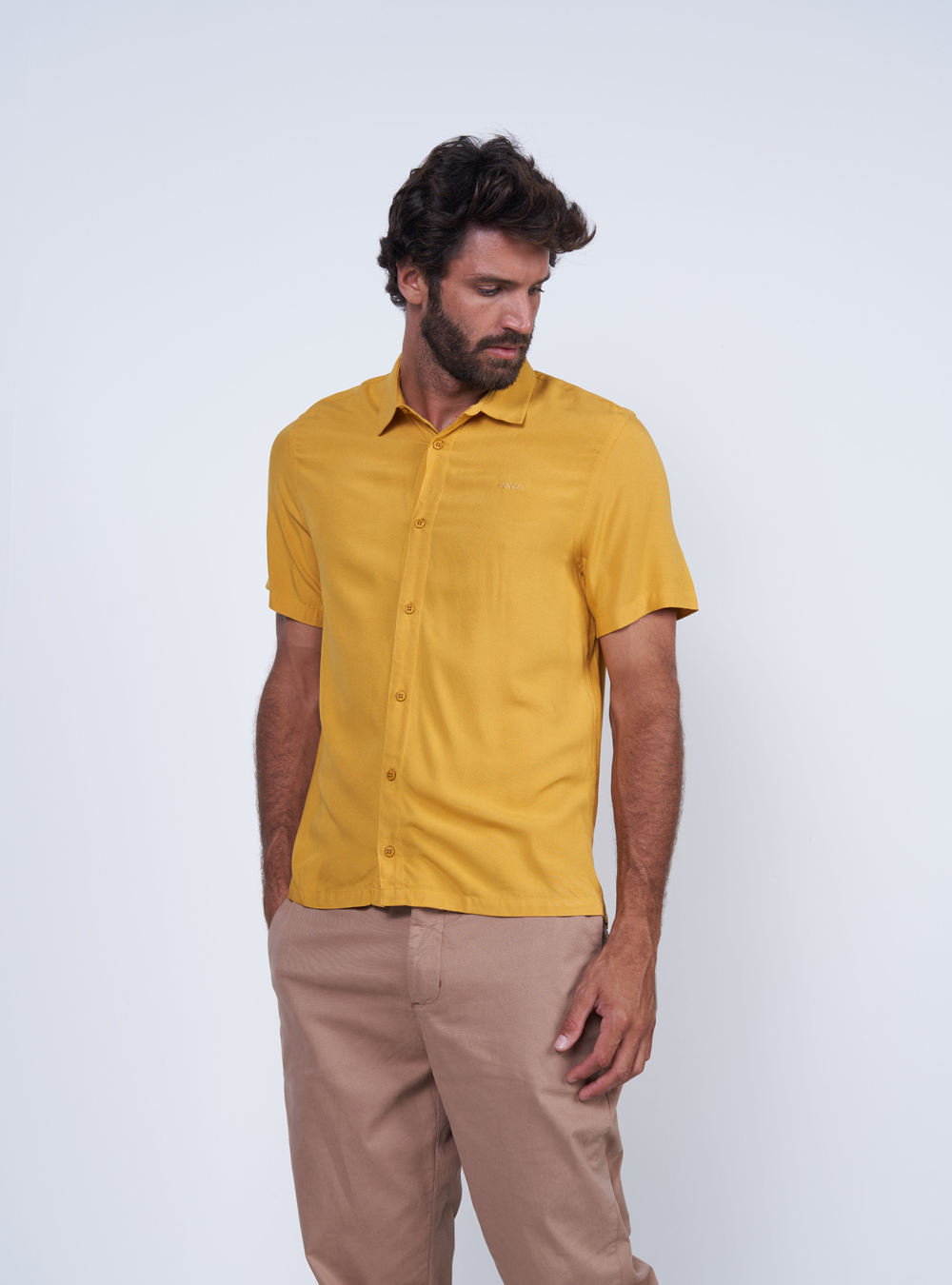CAMISA RELAX GG AMARELO OCHRE