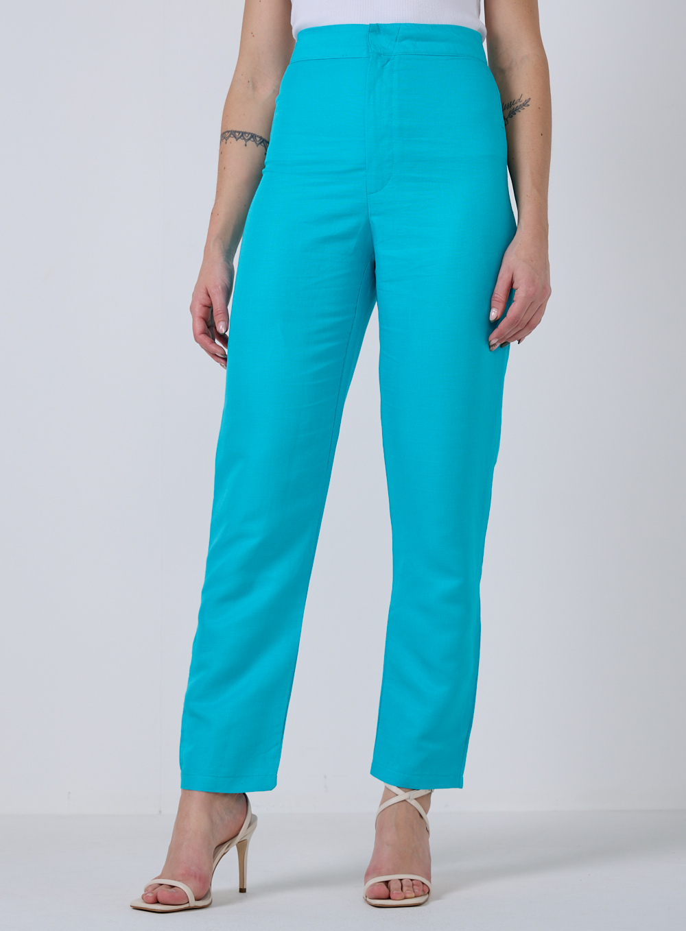 CALÇA LINHO 40 VERDE MEDITERRANEO