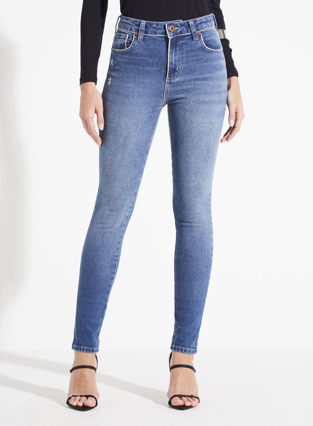 CALÇA JEANS MARISA 2 CIGARRETE 46 INDIGO
