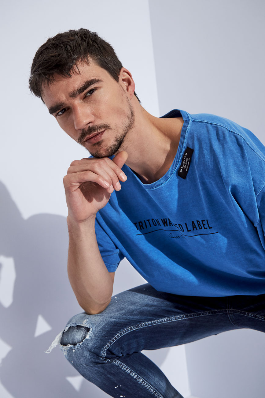 CAMISETA TRITON M AZUL TILE