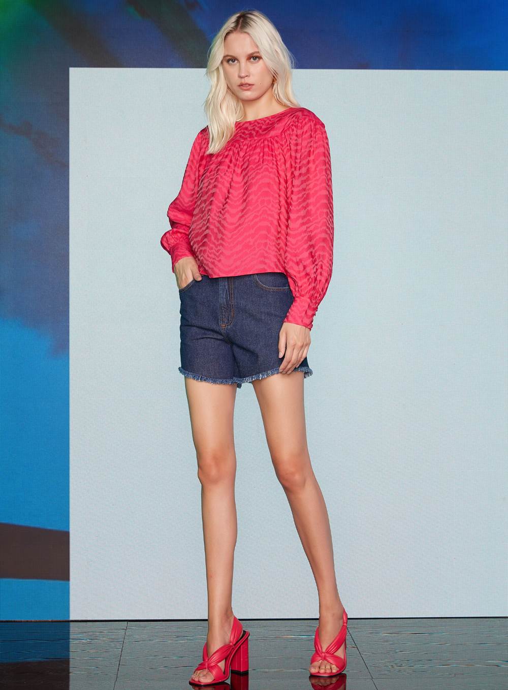 BLUSA JACQUARD P ROSA AYANA