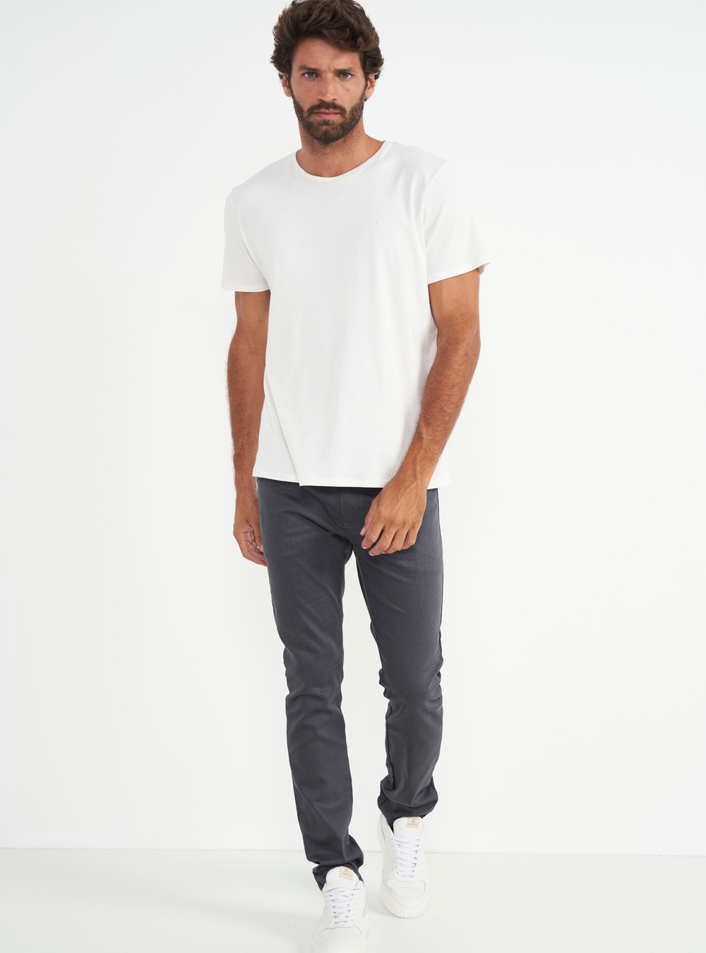 CALÇA SARJA FELIPE SKINNY 48 CINZA MOONQUAKE