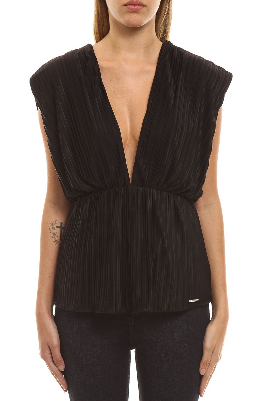 BLUSA PLISSADA G PRETO