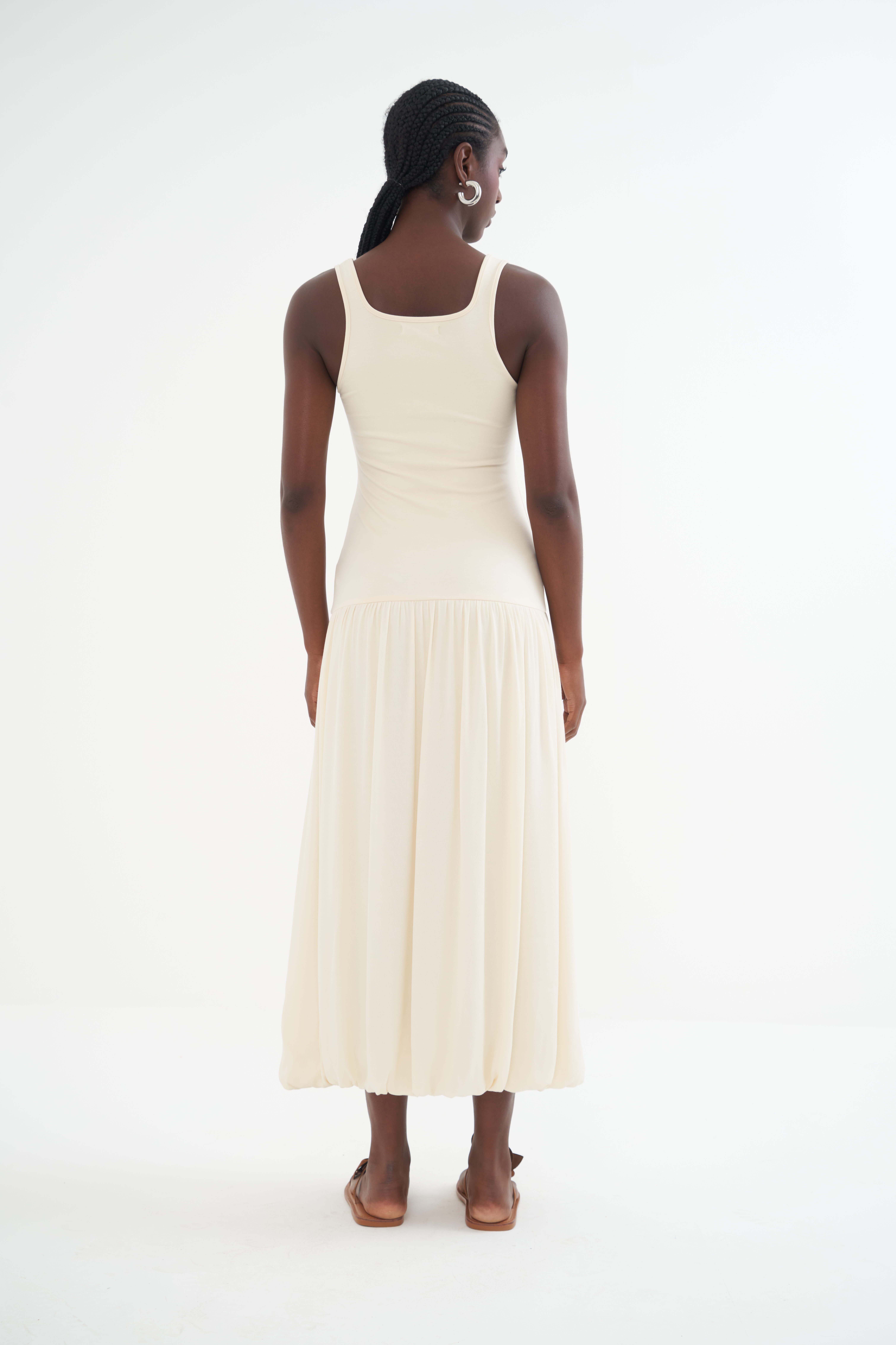 VESTIDO COLCCI M BEGE AFFOGATO