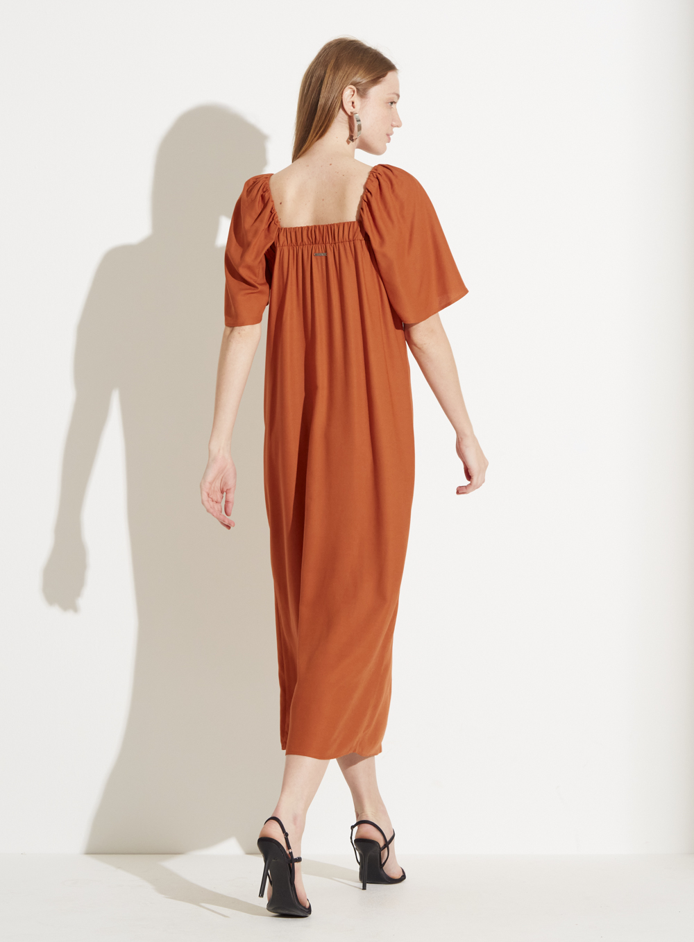 VESTIDO FORUM M MARROM BURNT