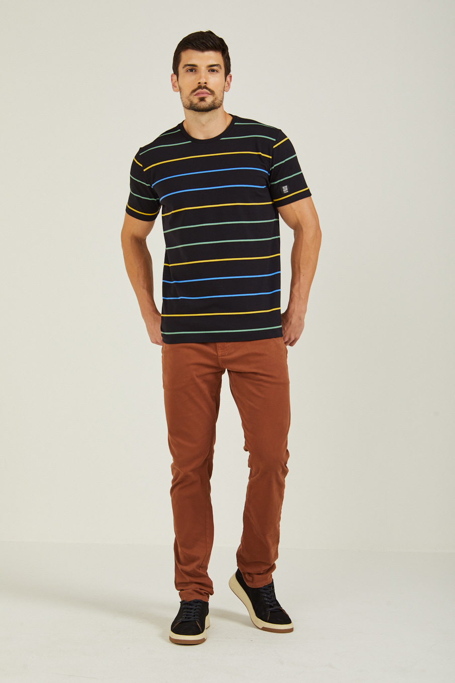 CALÇA SARJA IGOR SKINNY 40 PRETO