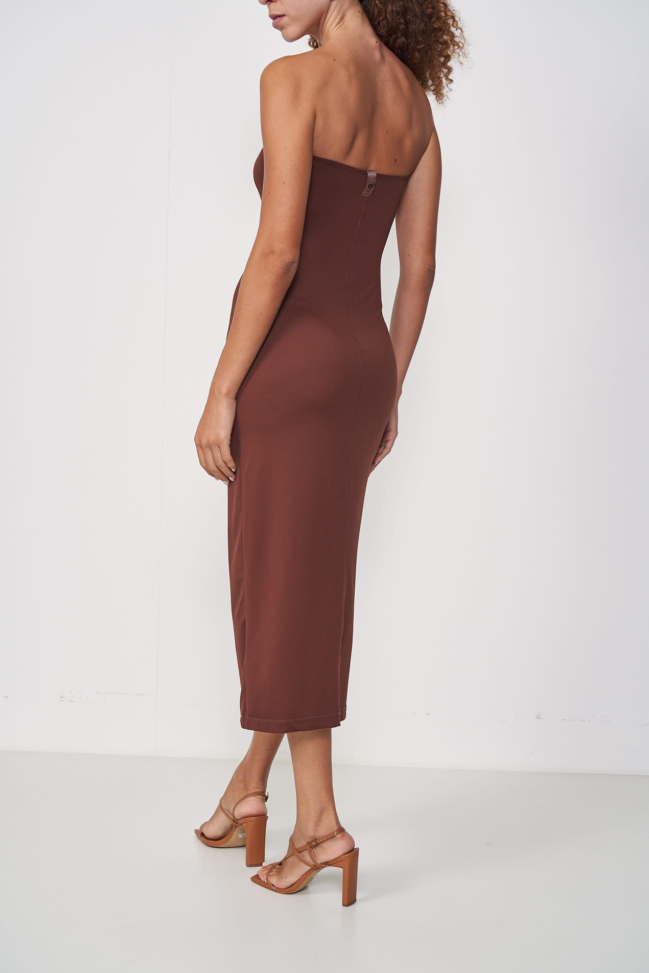 VESTIDO COLCCI JEANS P MARROM BEATEN BROWN