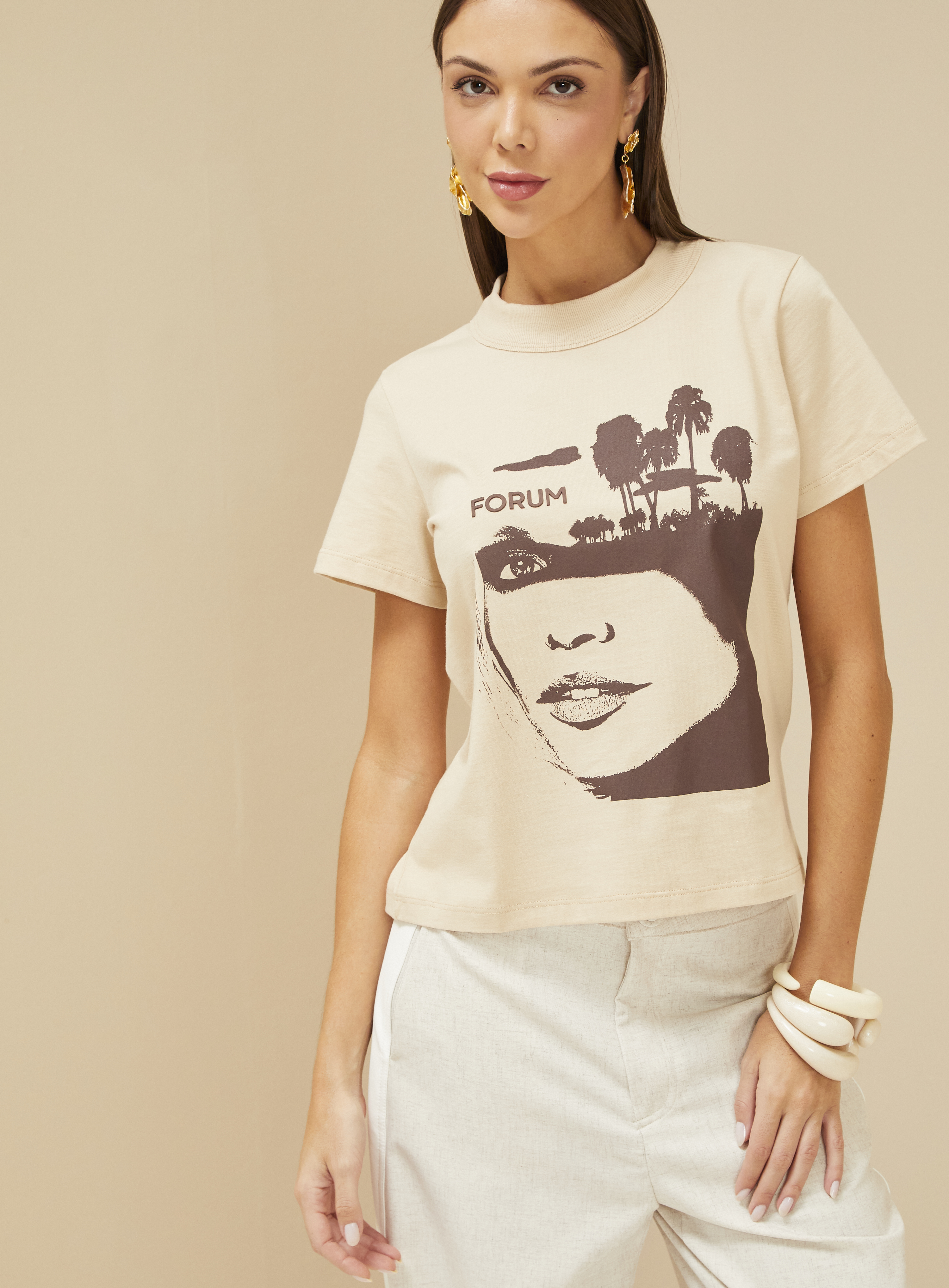 CAMISETA FORUM G BEGE PILAR
