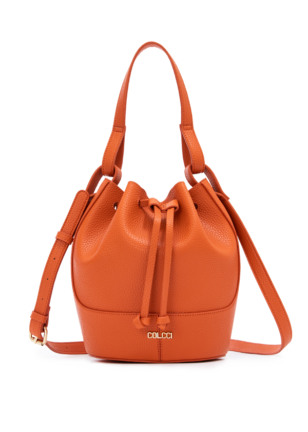 BOLSA FEM COLCCI BUCKET ELEFANTE U LARANJA RUSSET