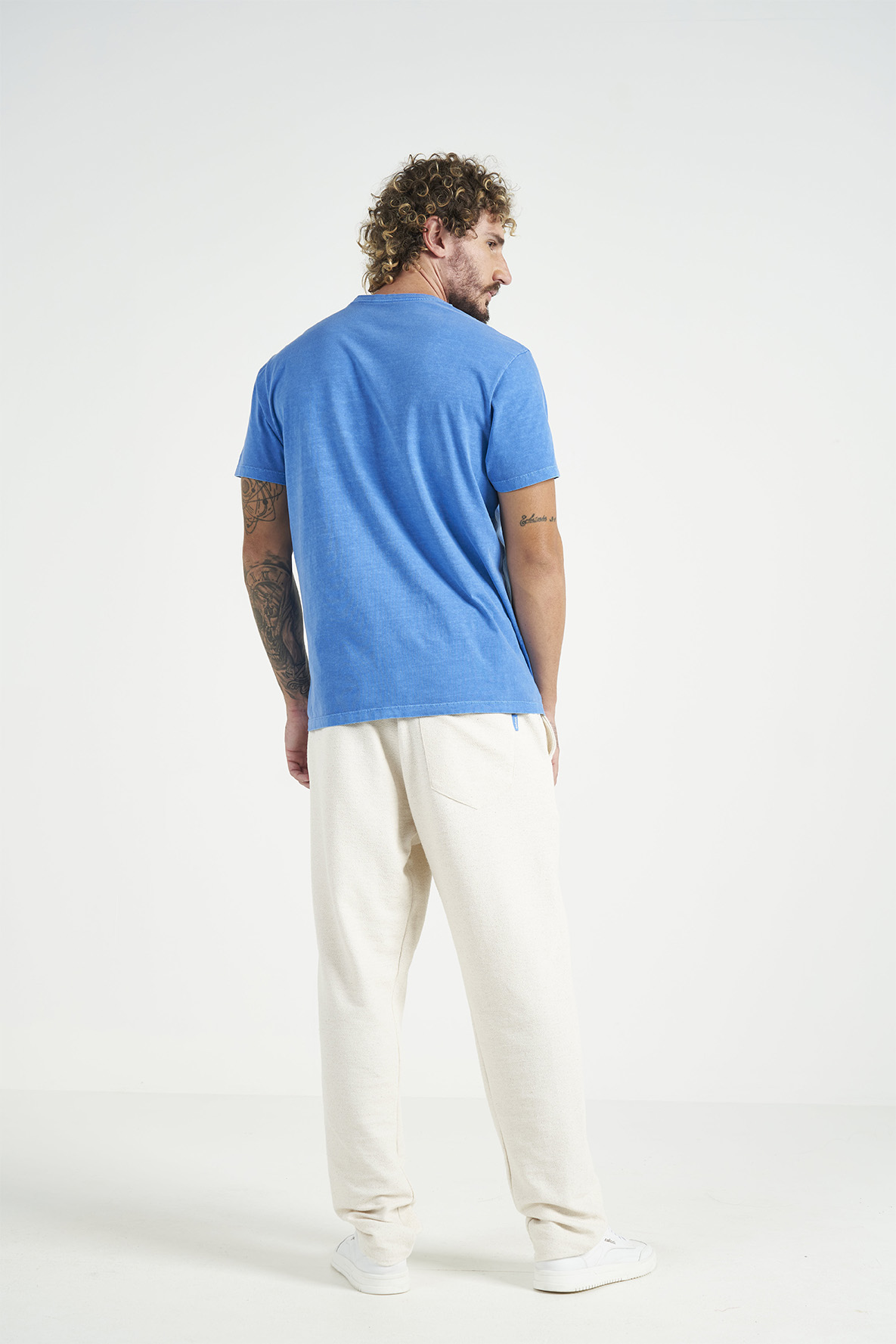 CALÇA MOLETOM LINHO GG OFF/MARROM