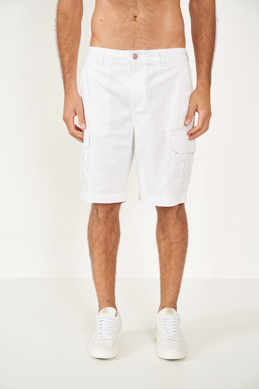 BERMUDA SARJA WORK CARGO 40 BRANCO