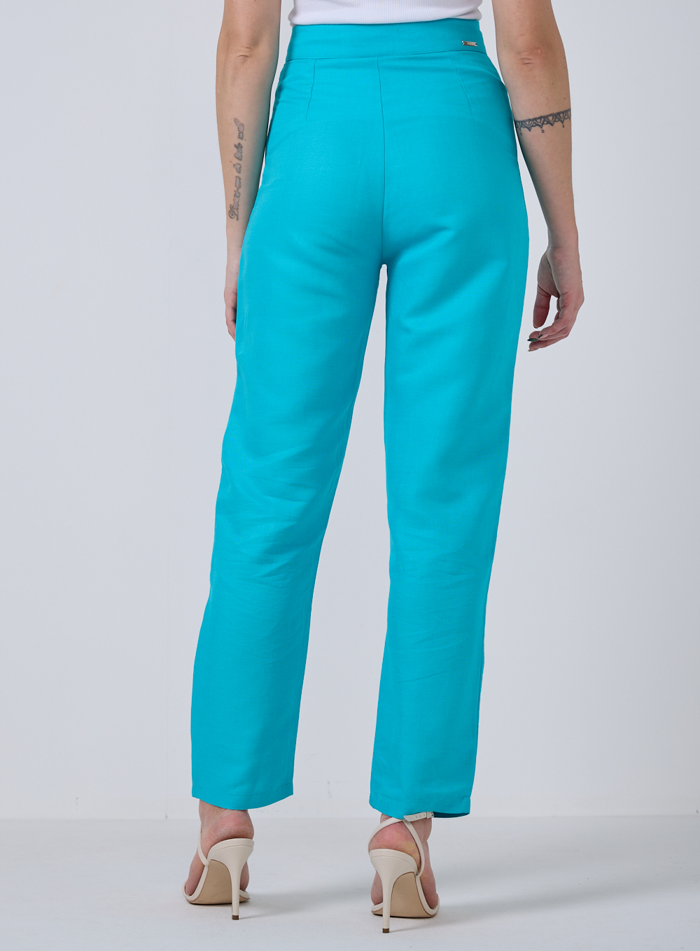 CALÇA LINHO 40 VERDE MEDITERRANEO