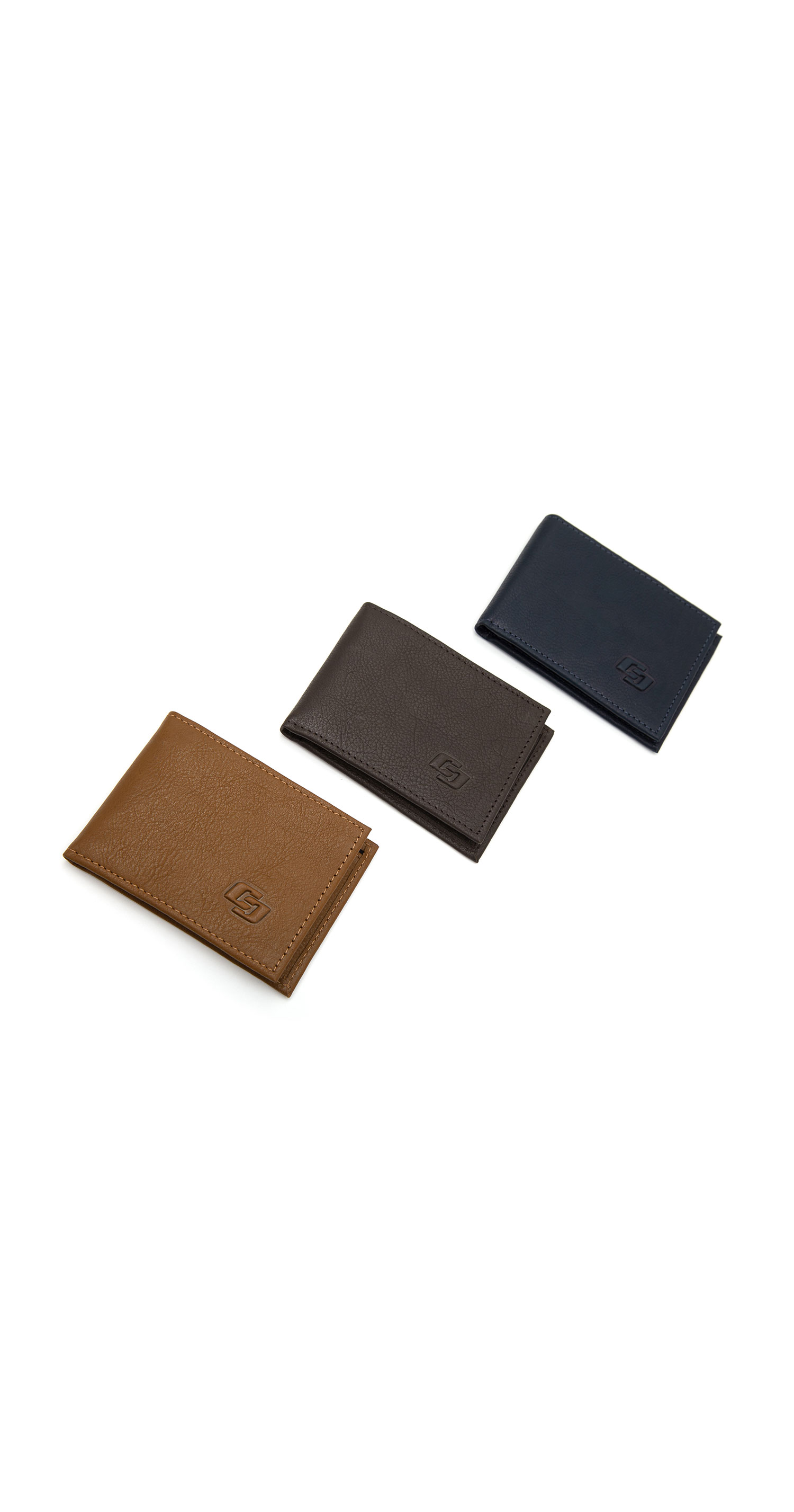 CARTEIRA COLCCI COURO SOFT C DUPLO M AZUL SIDERAL