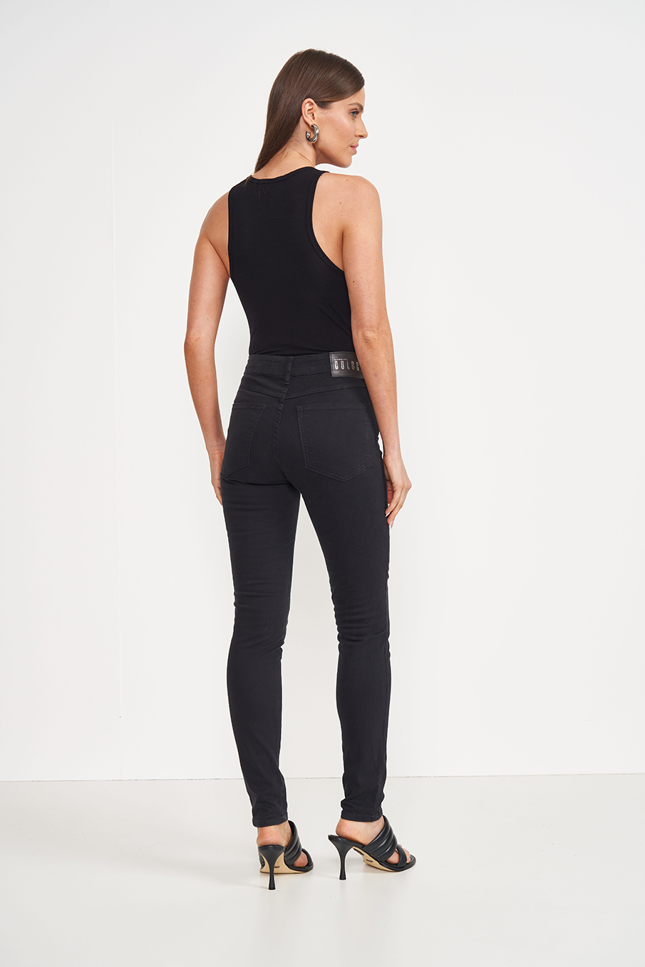 CALÇA SARJA BIA 46 PRETO