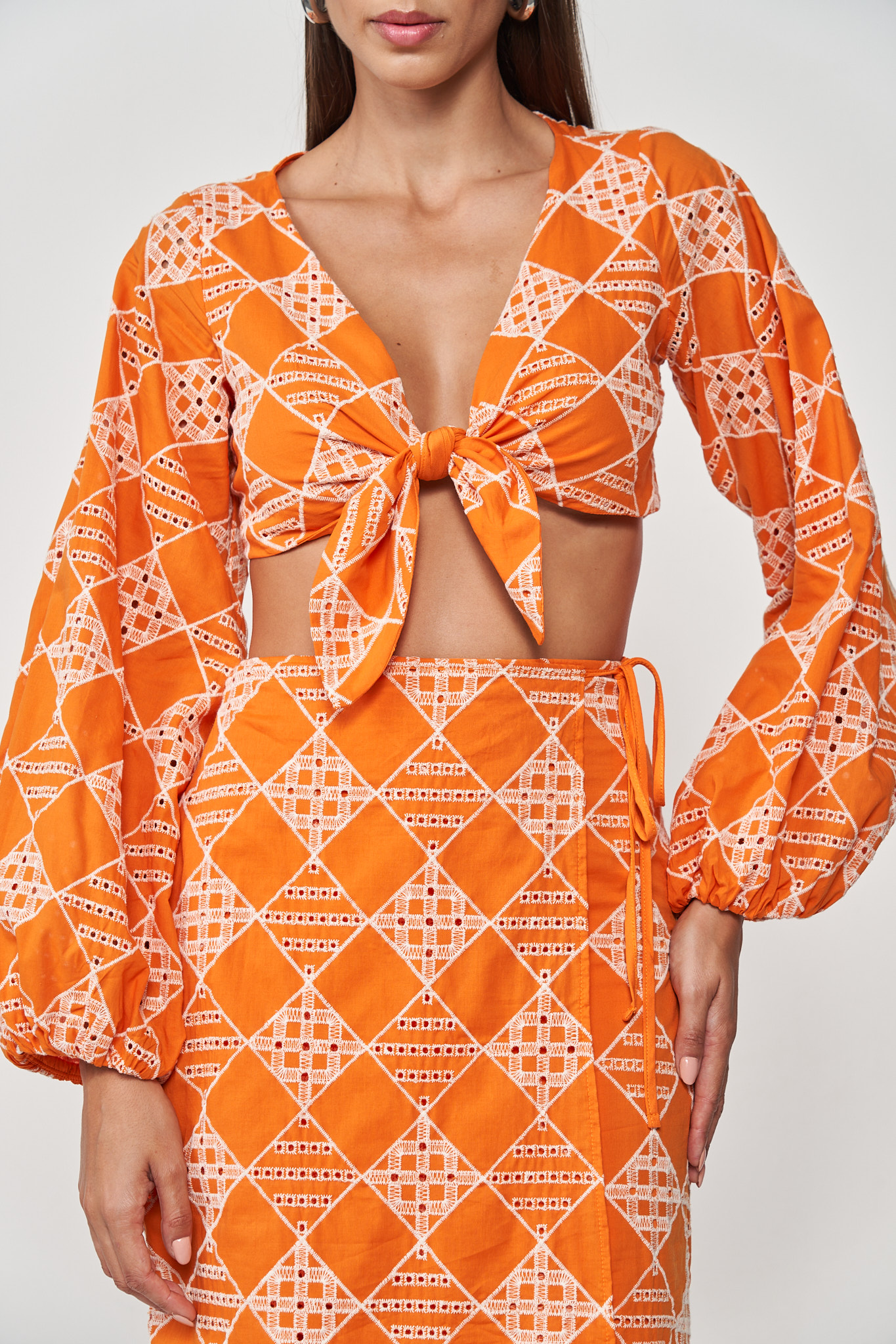 TOP LAISE P LARANJA SALMONA