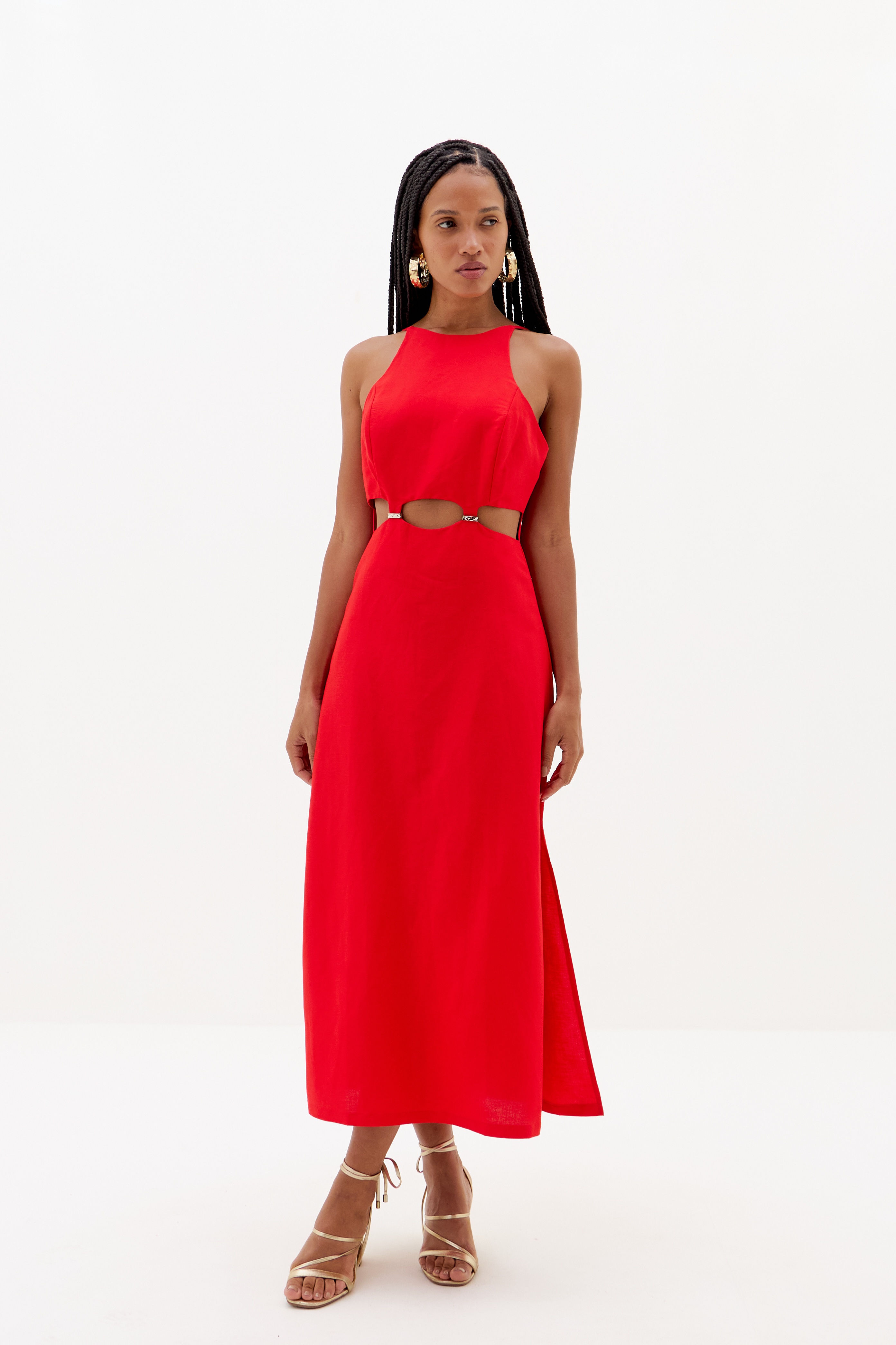 VESTIDO LINHO 40 PRETO